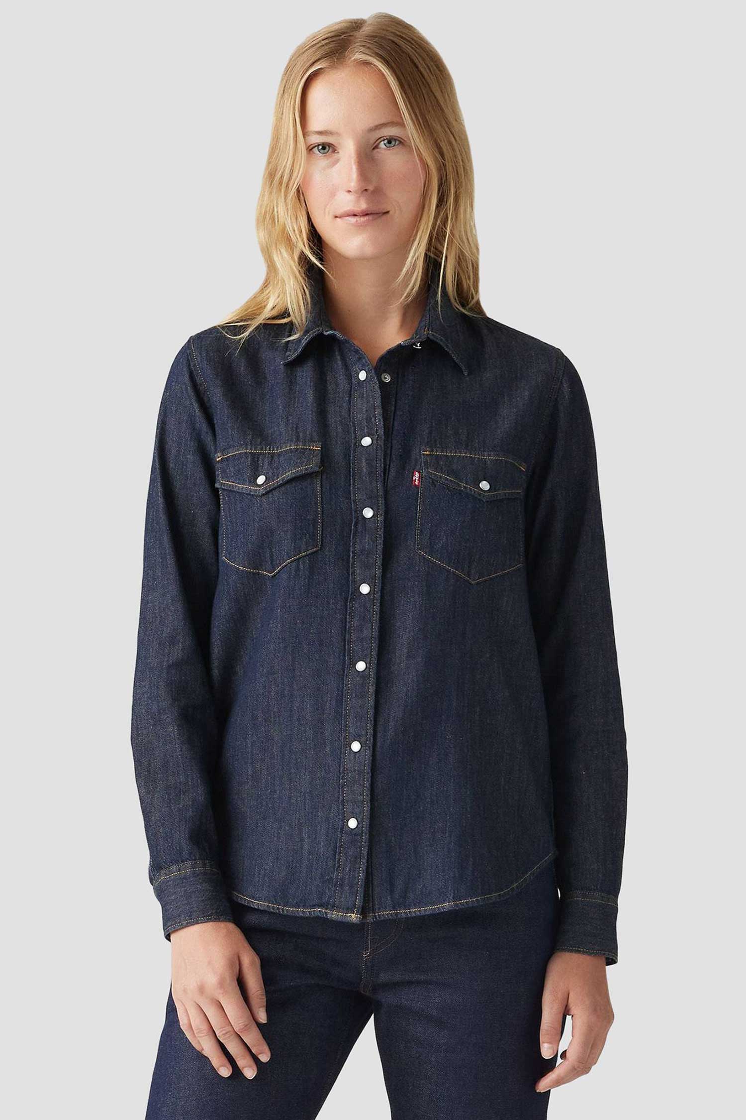 Жіноча темно-синя джинсова сорочка Levi’s® 16786;0101