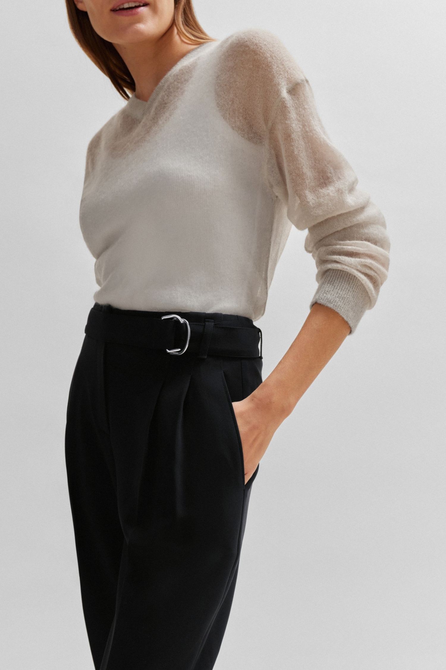 Жіночі чорні брюки BOSS 50438985;001