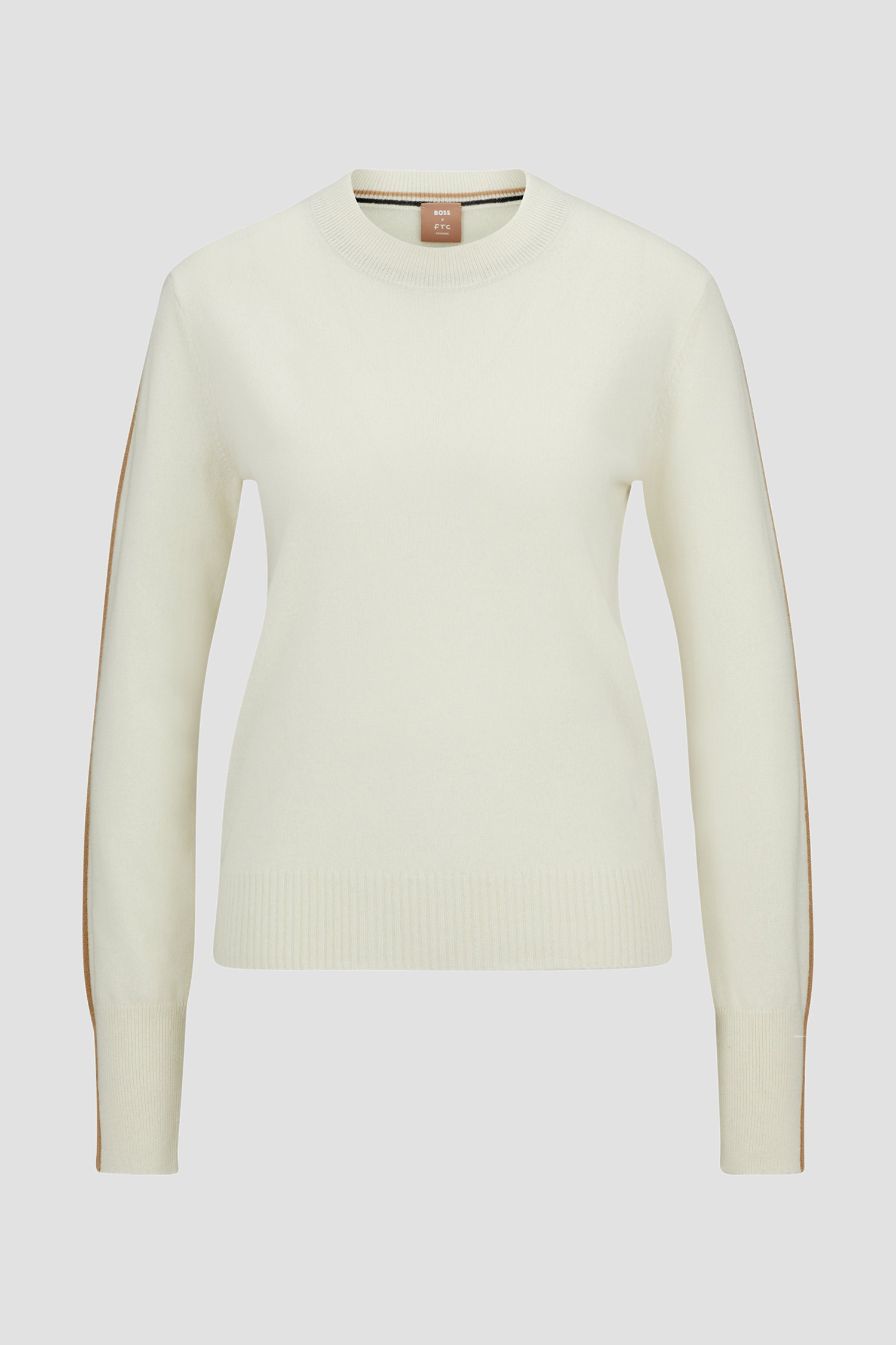 Женский белый кашемировый джемпер BOSS 50493845;962