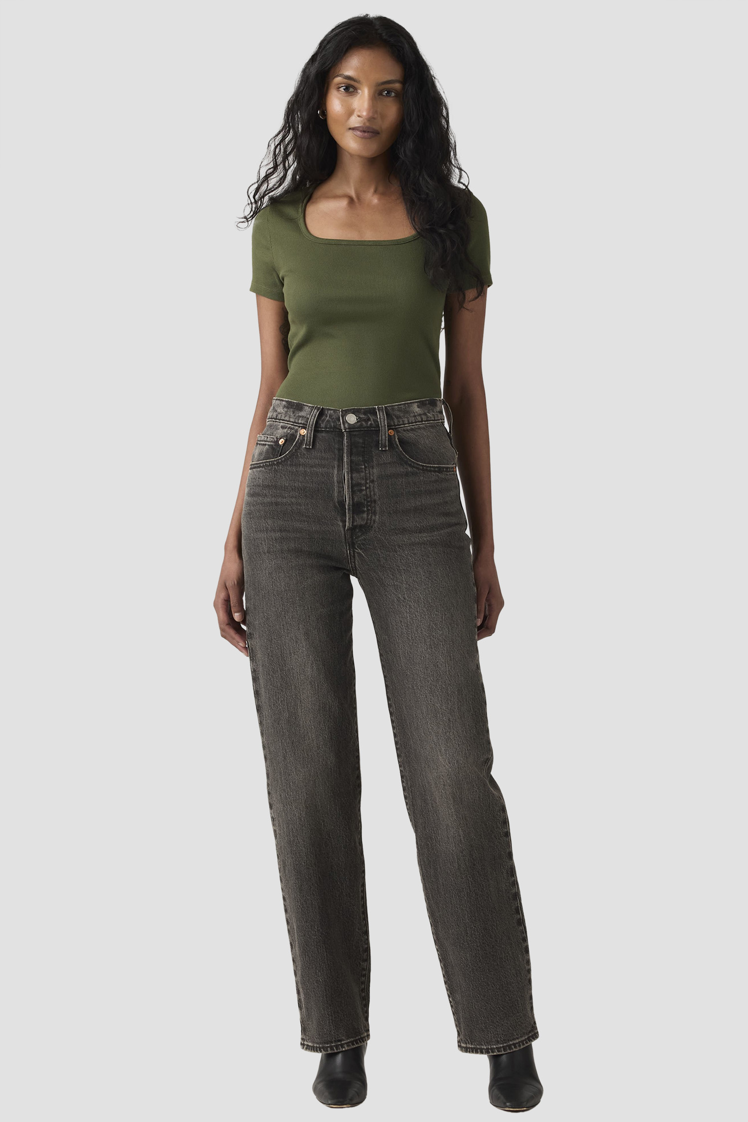 Женские темно-серые джинсы Ribcage Levi’s® 79078;0051