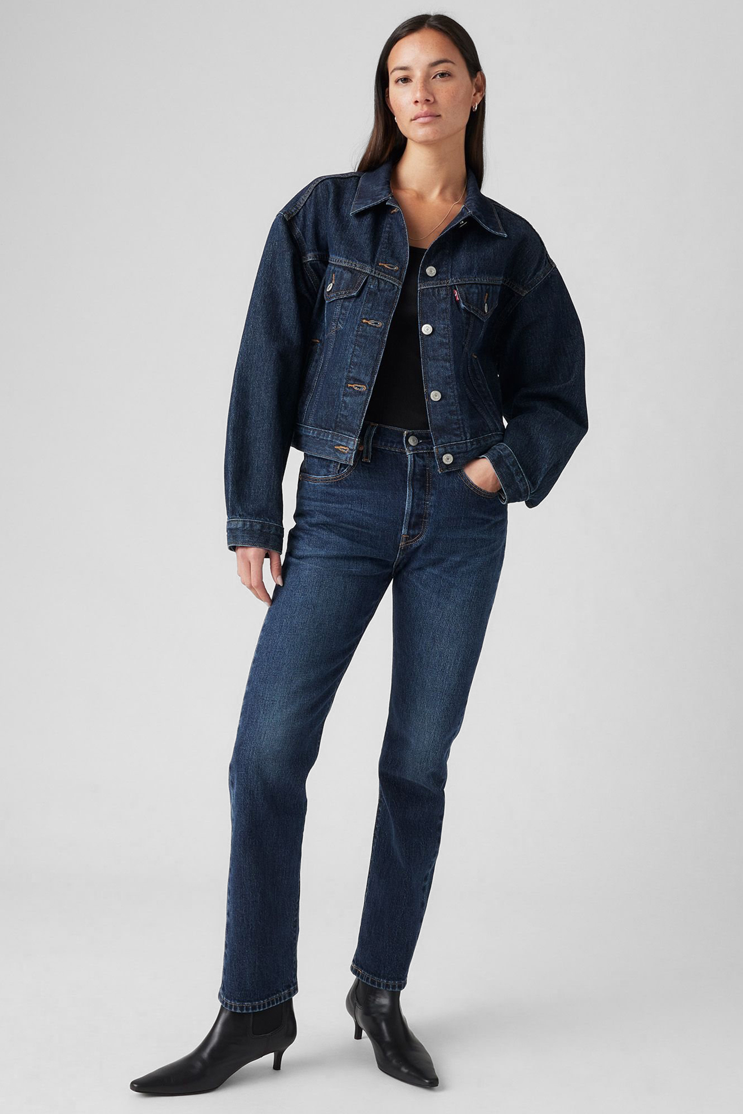 Женские темно-синие джинсы 501® Straight Levi’s® 12501;0554