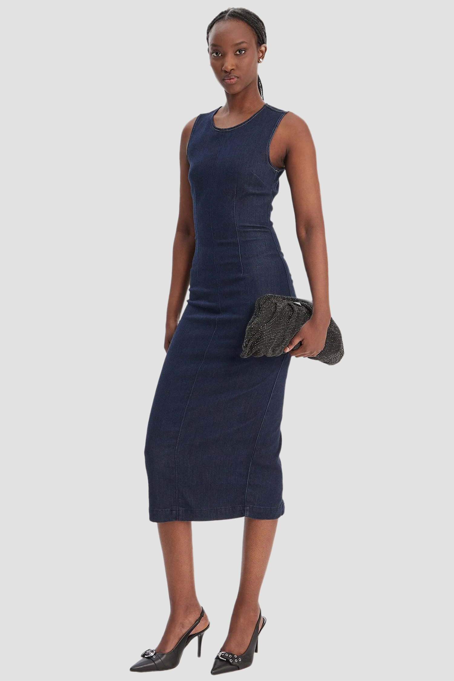 Жіноча темно-синя джинсова сукня Guess W6RK72.D6980;OKLN