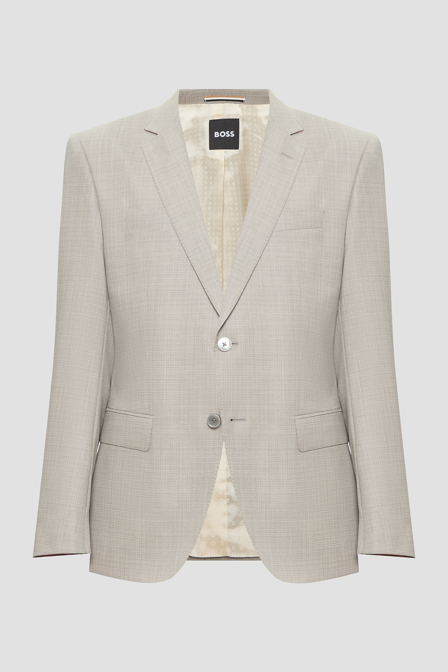 Чоловічий бежевий вовняний костюм (піджак, брюки) BOSS 50540973;275