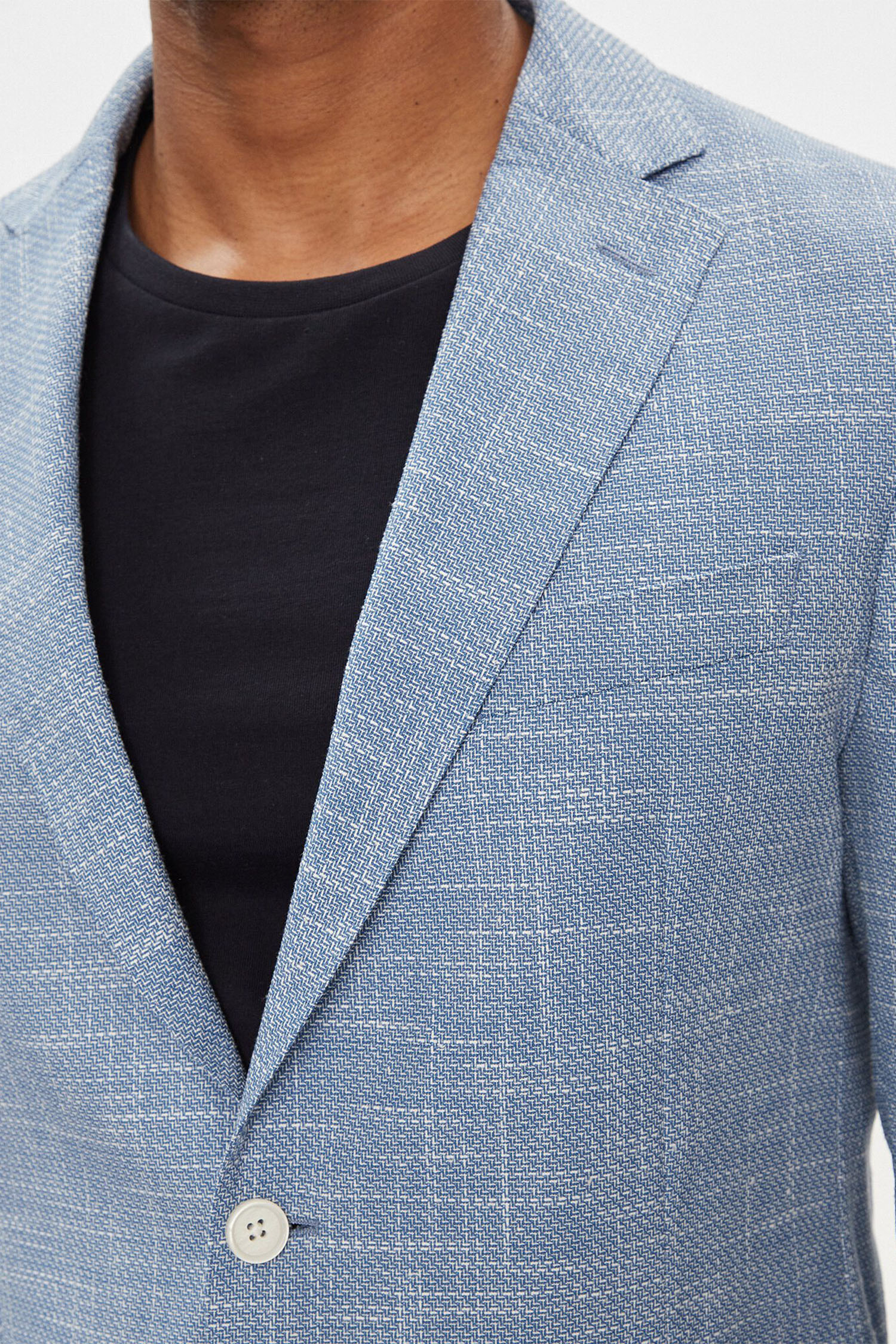 Чоловічий блакитний вовняний блейзер BOSS 50514665;423