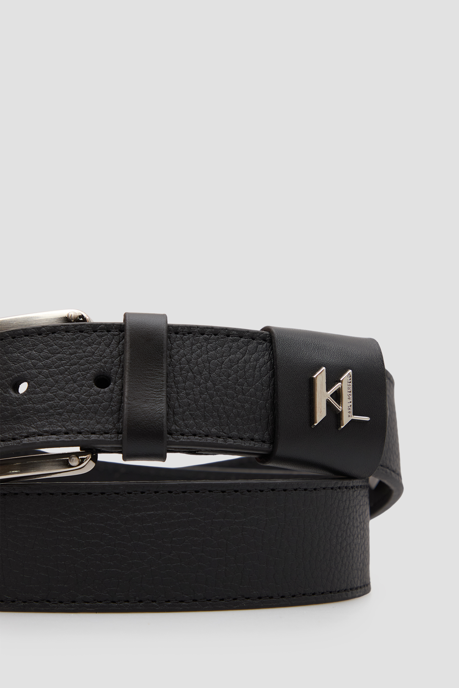 Чоловічий чорний шкіряний ремінь Karl Lagerfeld 562451.815300;990