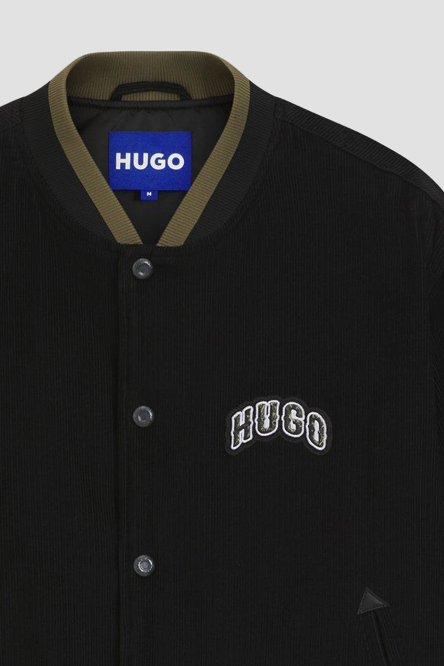 Мужской черный вельветовый бомбер HUGO BLUE 50563929;001