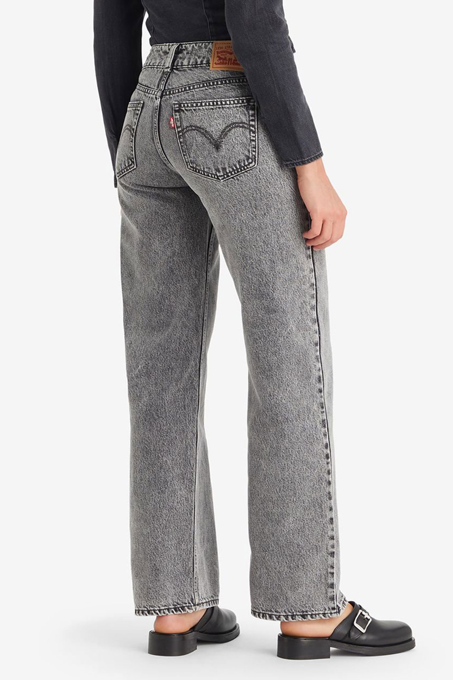 Женские серые джинсы Superlow Relaxed Straight Levi’s® A7498;0003