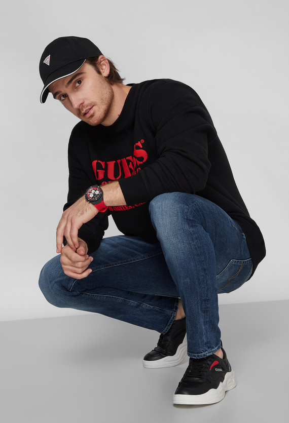 Мужской черный свитшот Guess M1BQ14.KA1B0;JBLK — Ultrashop