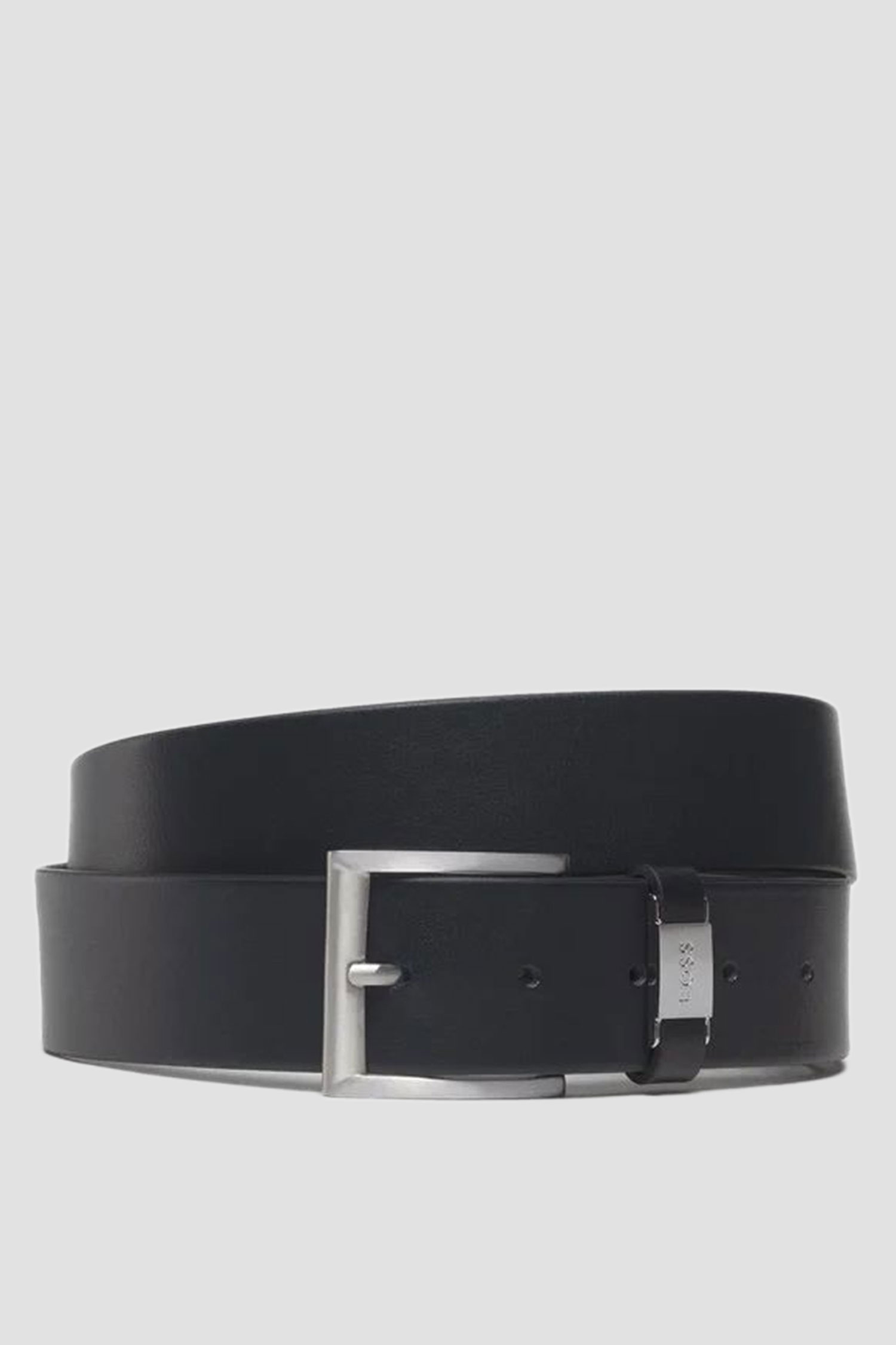 Мужской темно-синий кожаный ремень BOSS 50475116;401