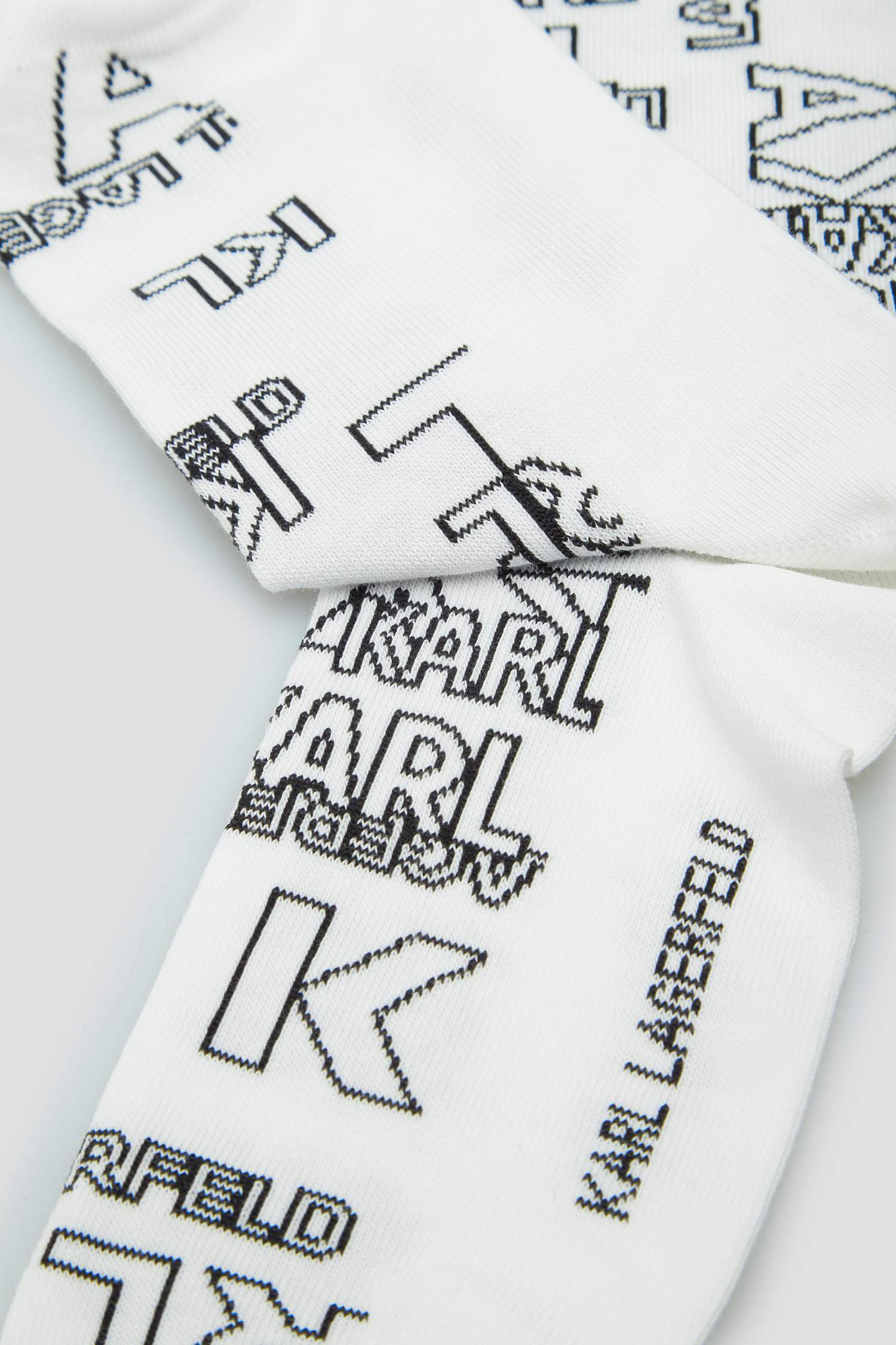 Мужские белые носки с узором Karl Lagerfeld 541102.805513;10