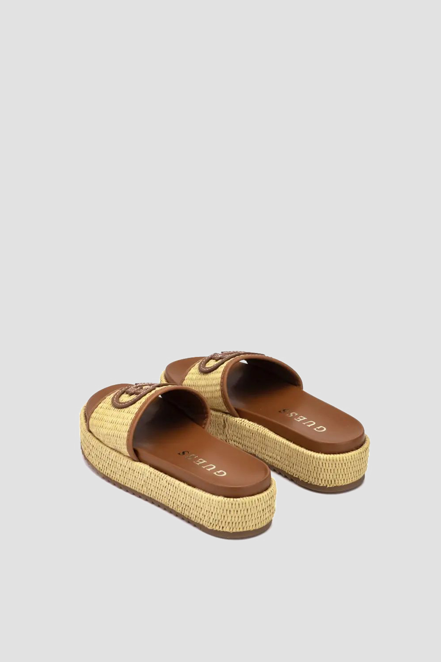 Женские бежевые слайдеры Guess FLJLNY.FAB19;NATU