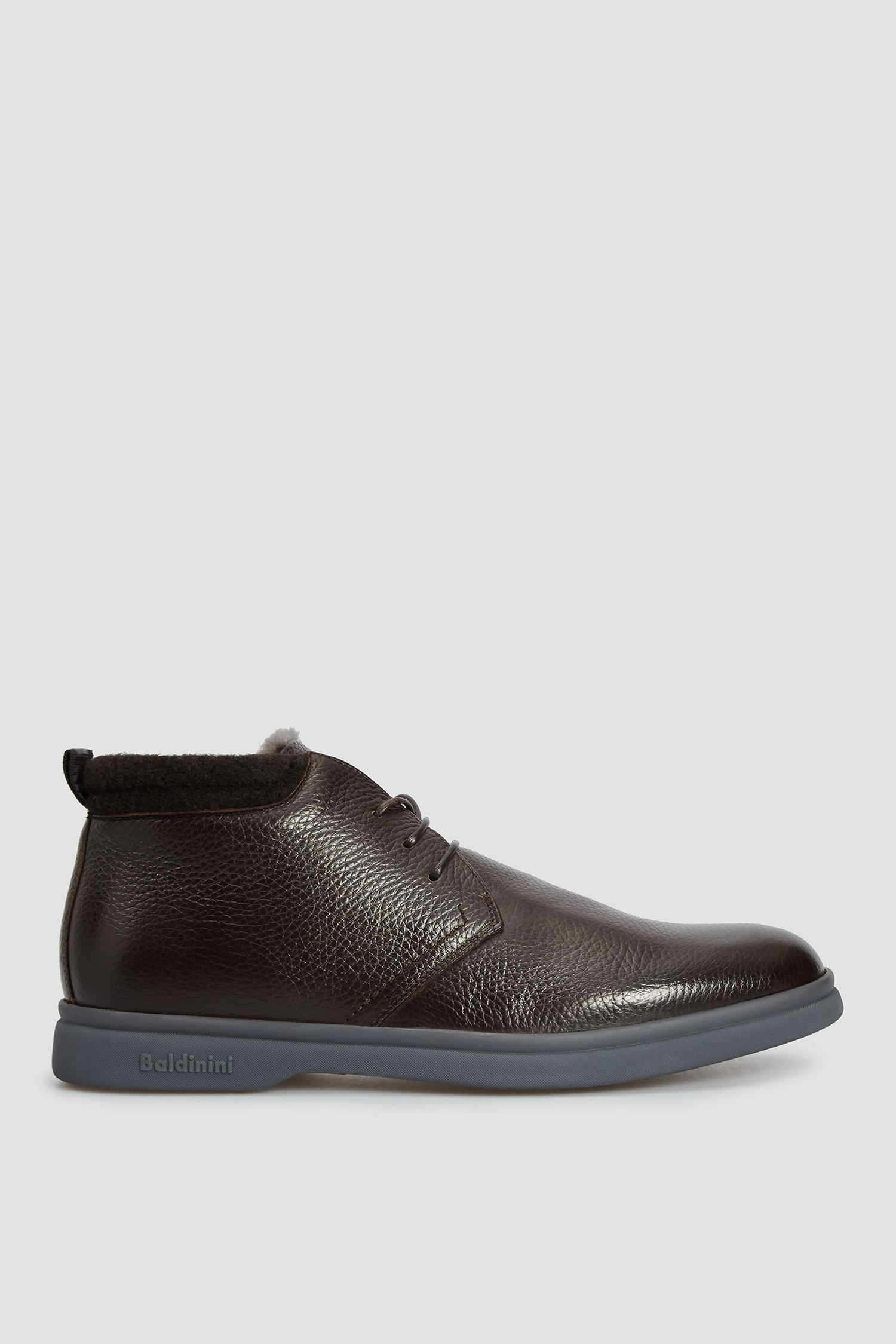 Мужские темно-коричневые кожаные ботинки Baldinini U2B397CEKA;EBNE
