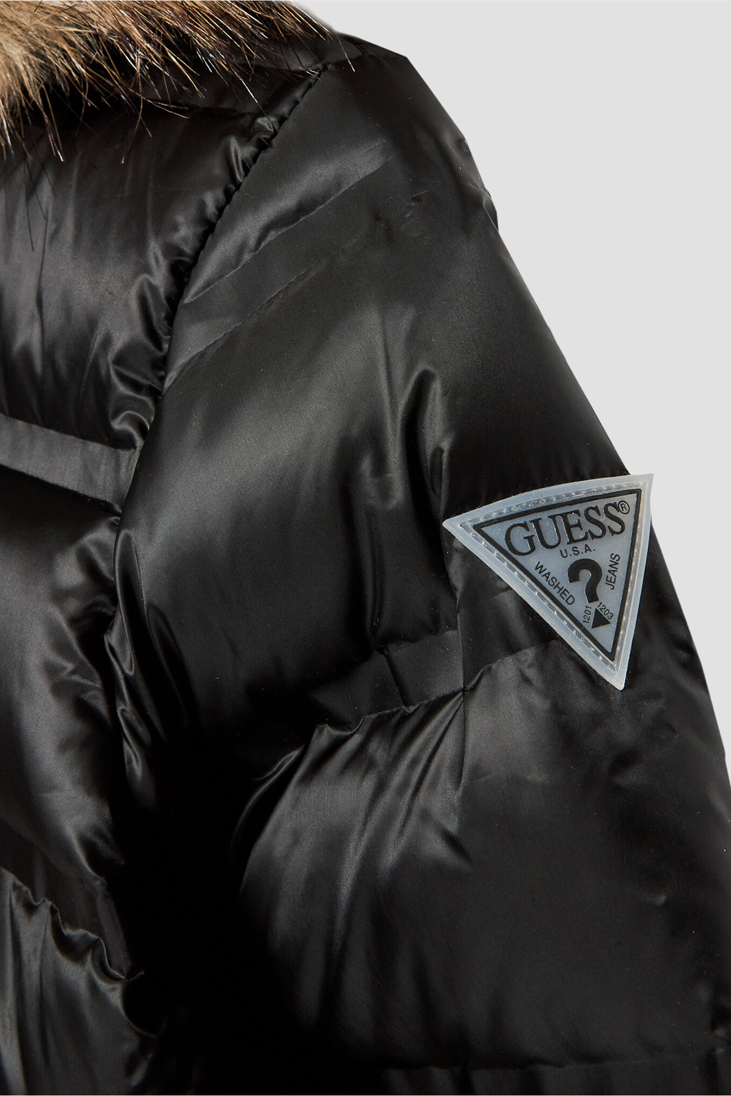 Дитячий чорний пуховик Guess Kids N2BL01.WEGY0;JBLK