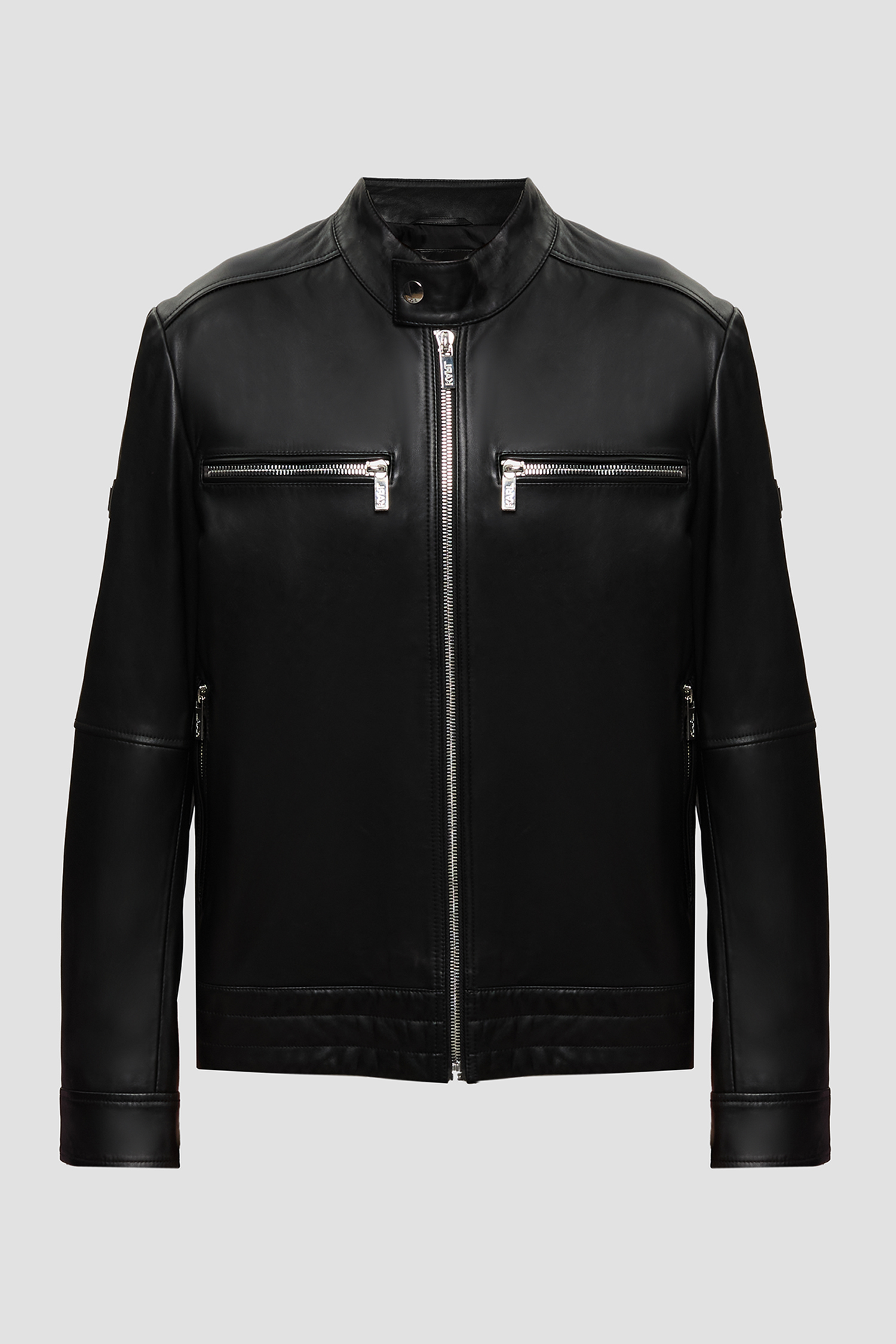 Мужская черная кожаная куртка Karl Lagerfeld 551420.555083;990