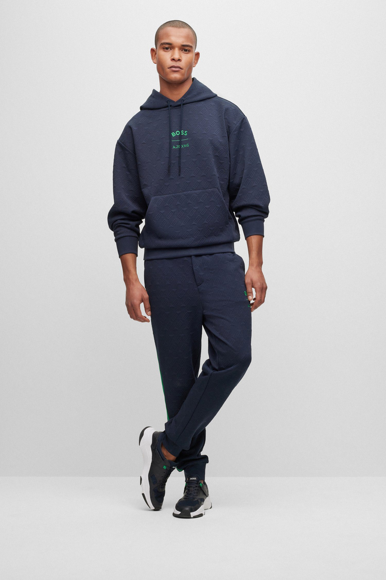 Чоловіче темно-синє худі BOSS X AJBXNG BOSS 50487659;402