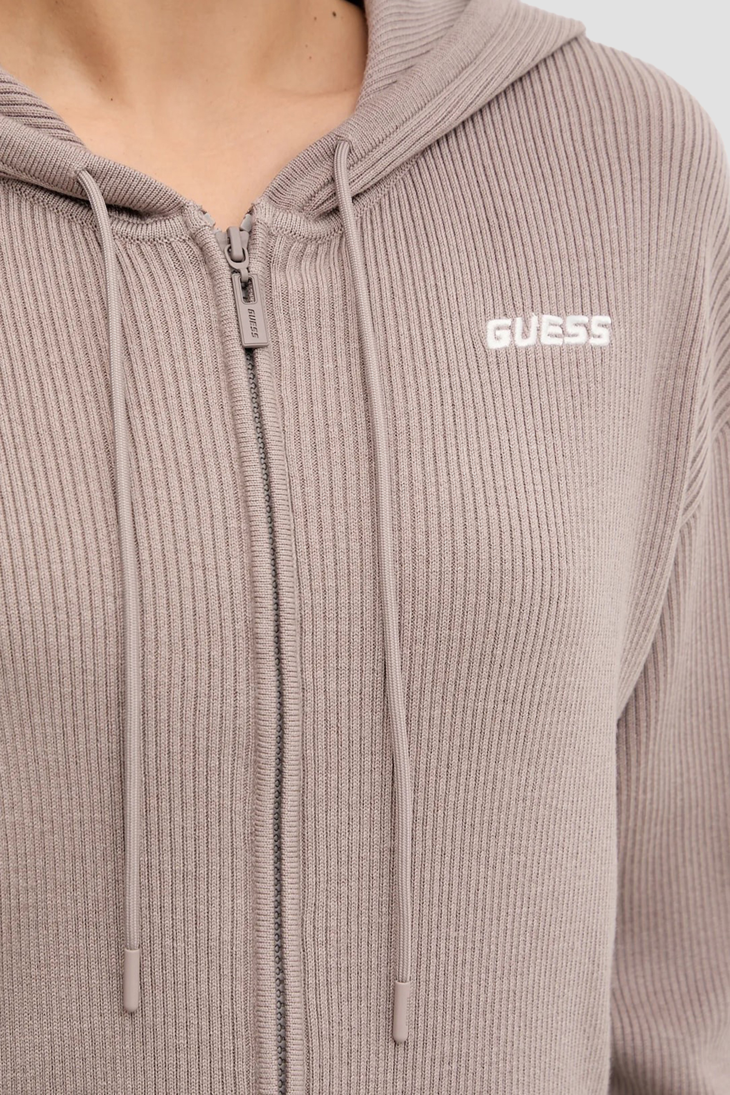Жіноча сіра кофта на блискавці Guess V5BR05.Z3JD2;G9L3