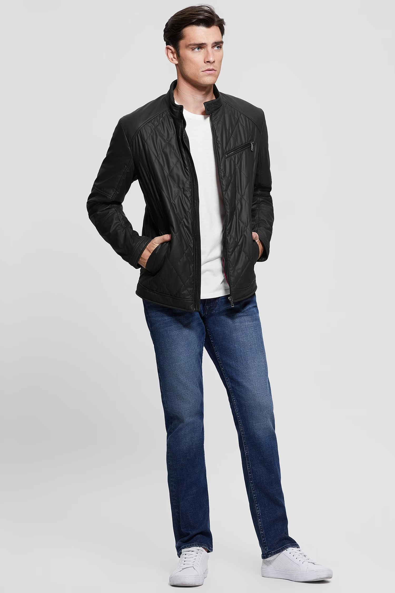 Мужская черная куртка Guess M4RL01.WFHD0;JBLK