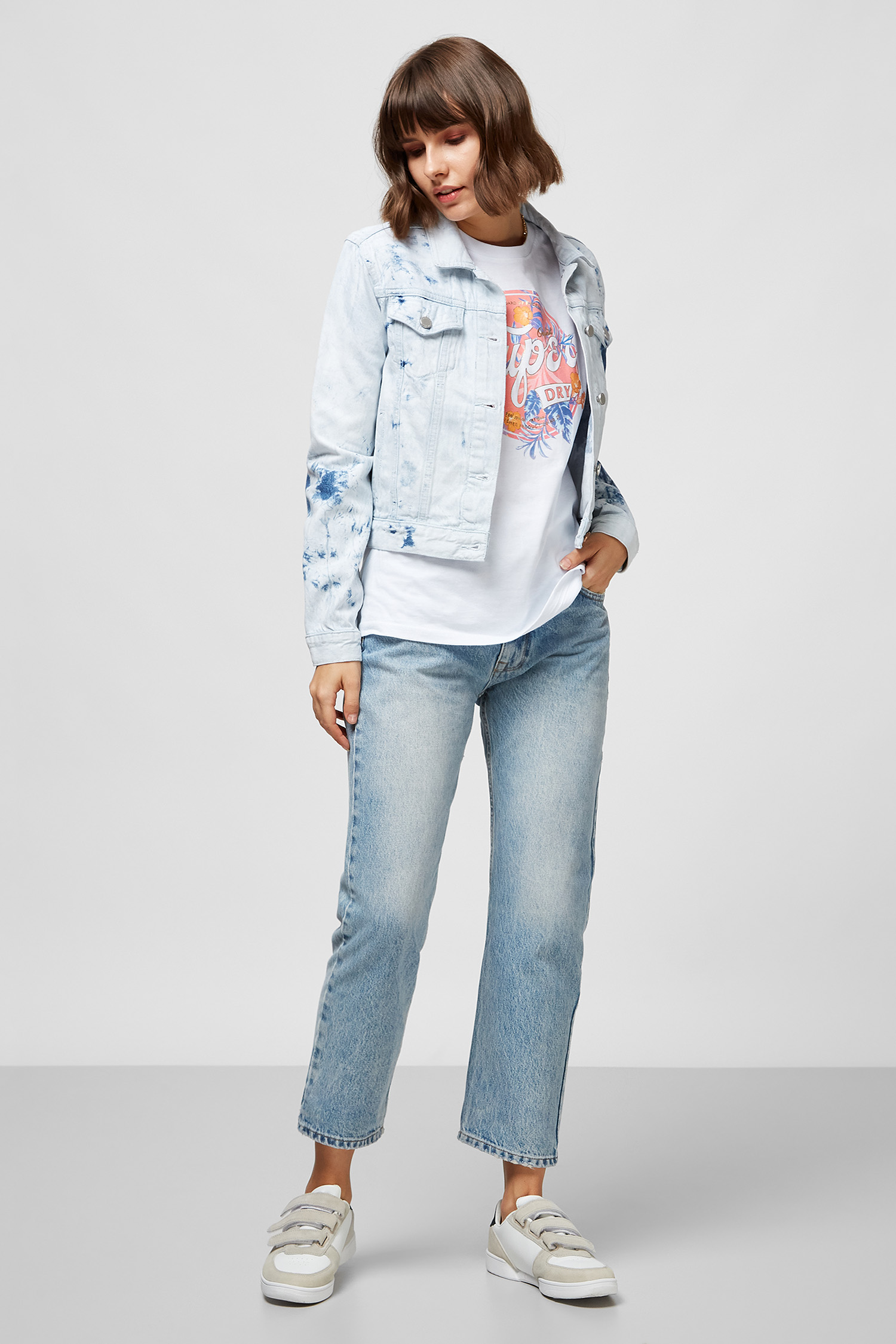 Жіноча блакитна джинсова куртка SuperDry W5010083A;3GJ