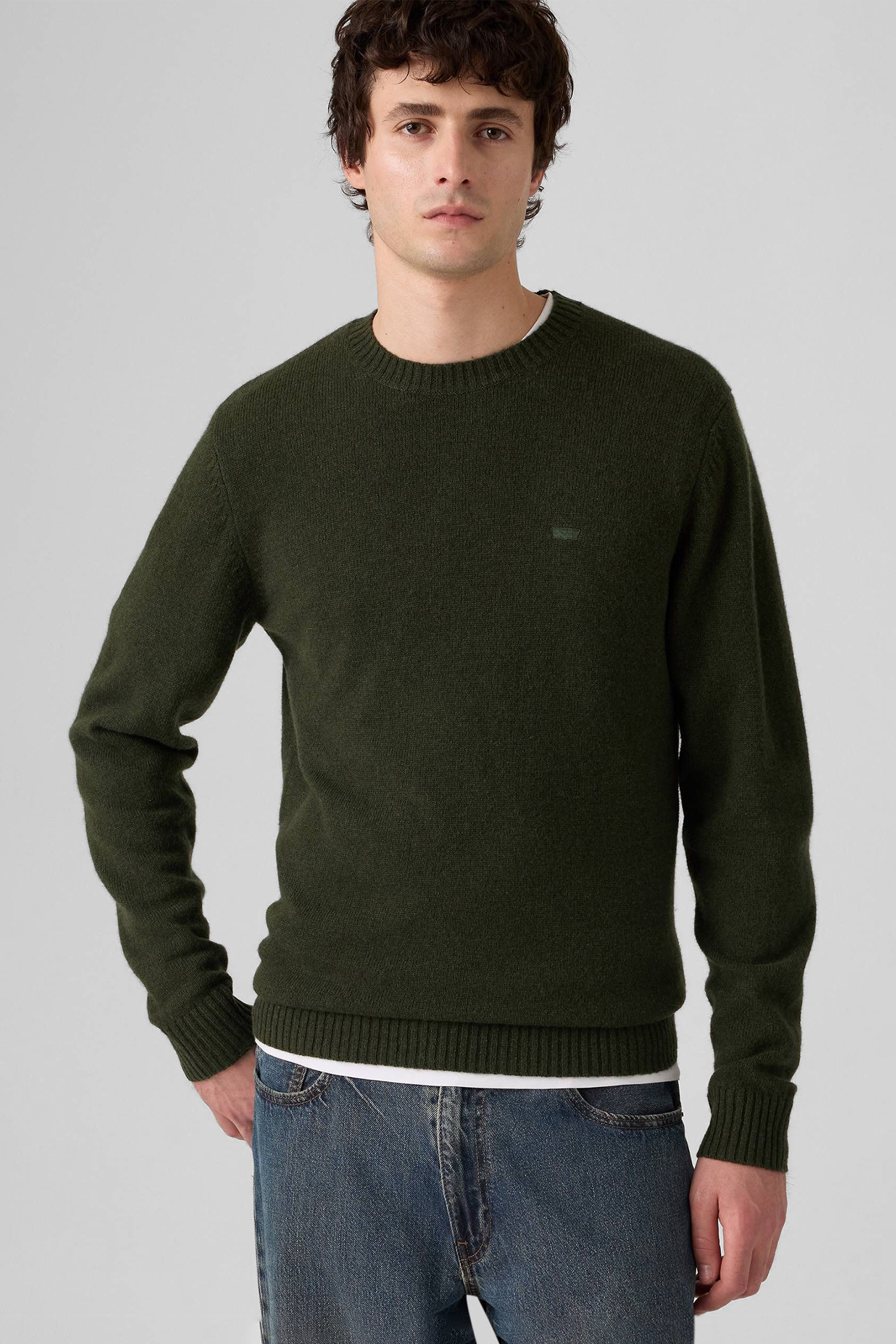 Мужской темно-зеленый шерстяной джемпер Levi’s® A4320;0025