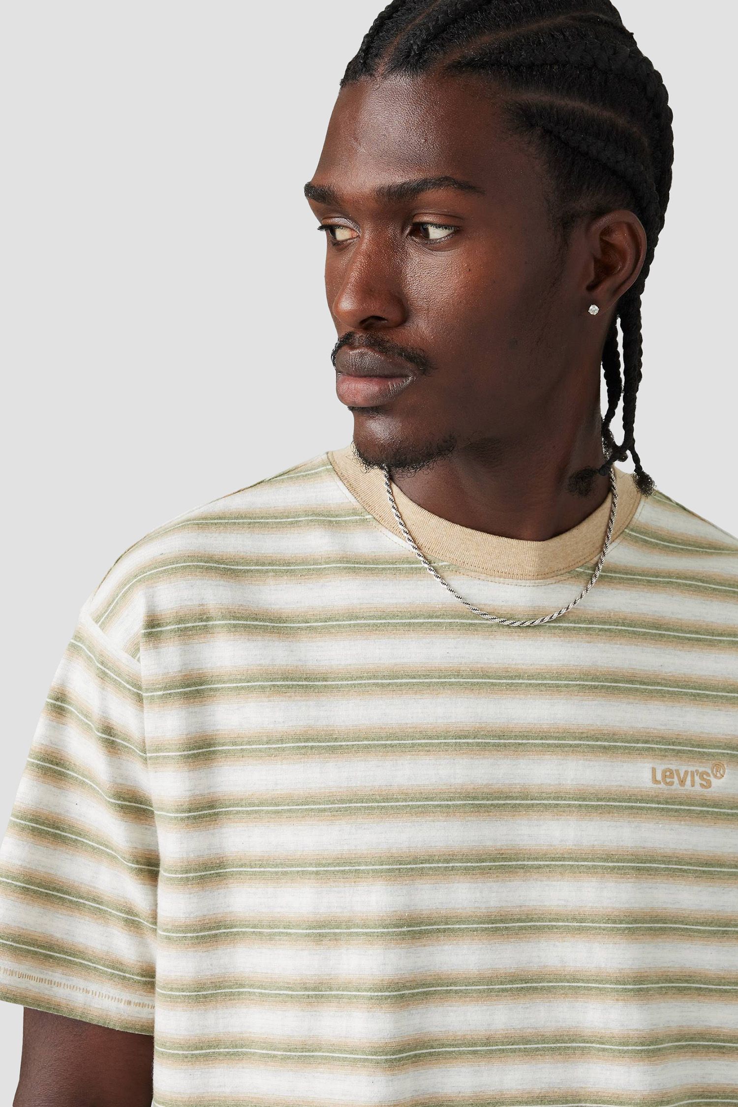 Мужская бежевая футболка в полоску Levi’s® A0637;0154