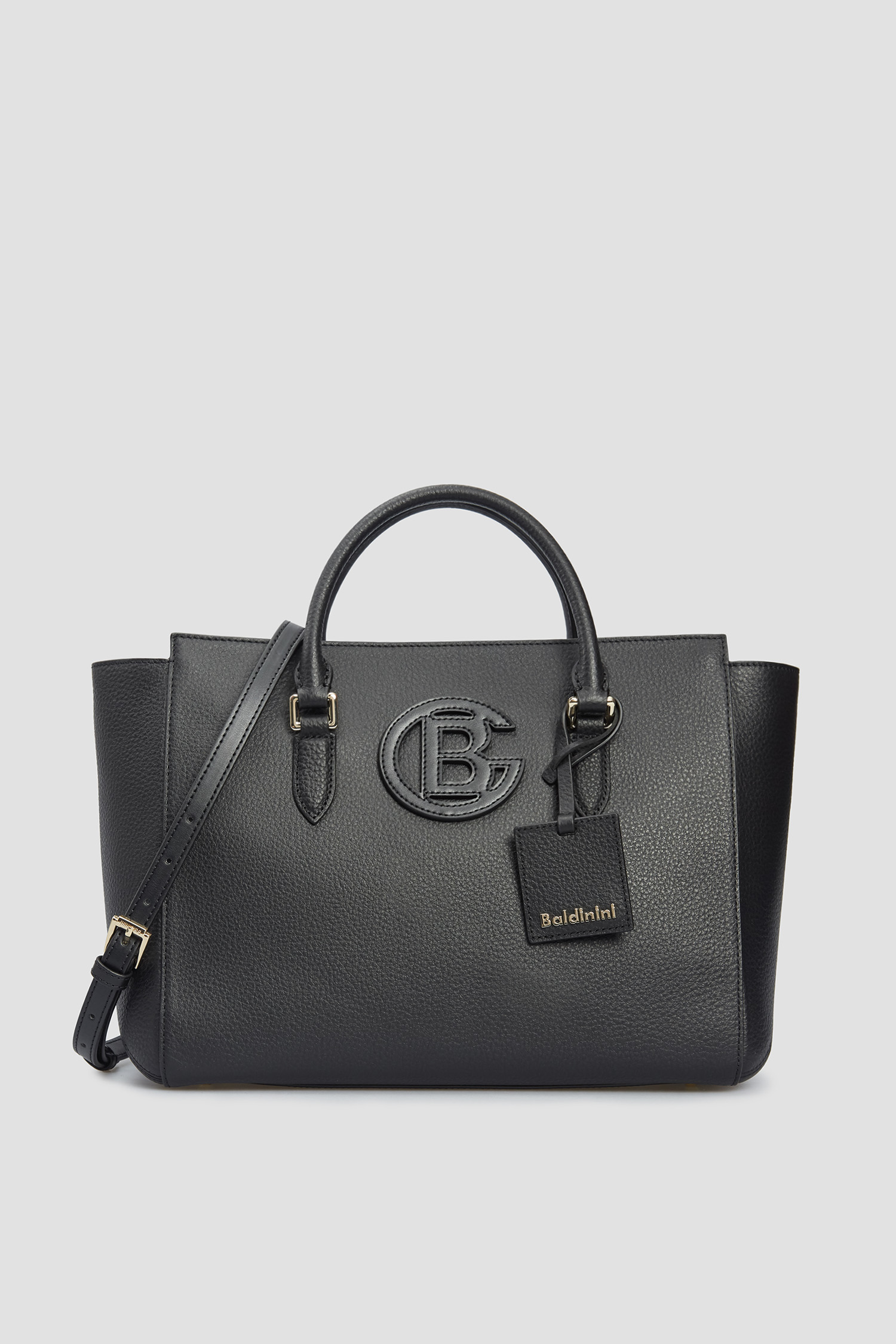 Женская черная кожаная сумка Baldinini G4BPWG6W0062;999