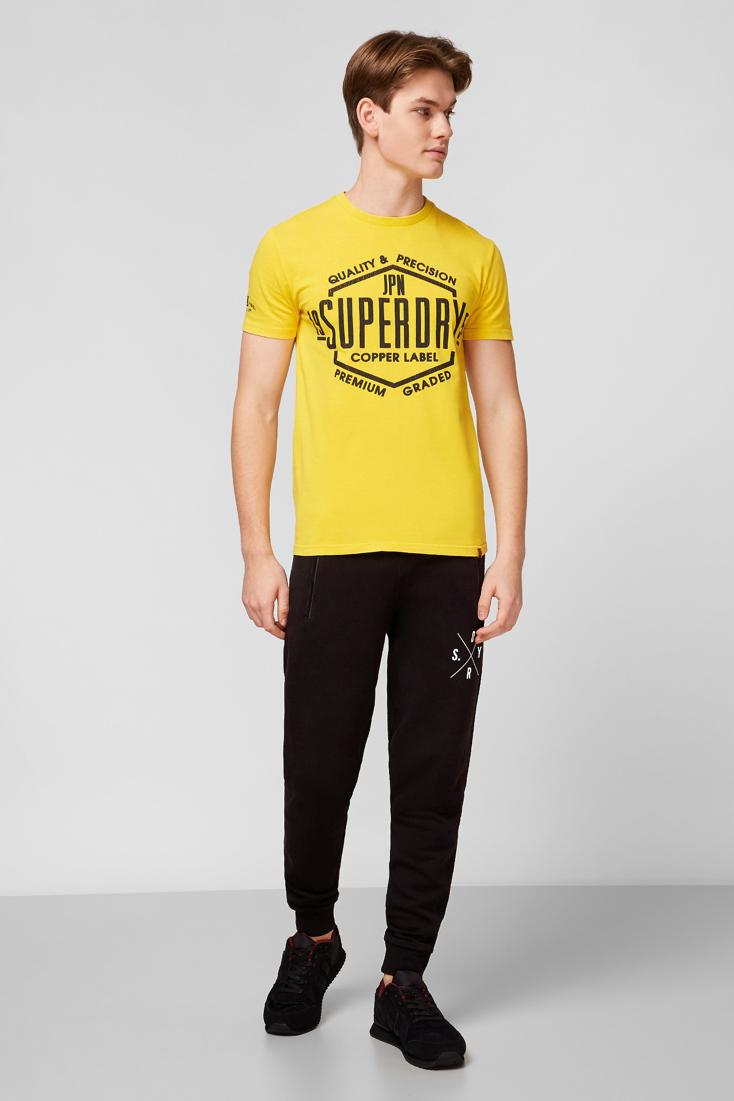 Желтая футболка для парней SuperDry M1010374A;3KT