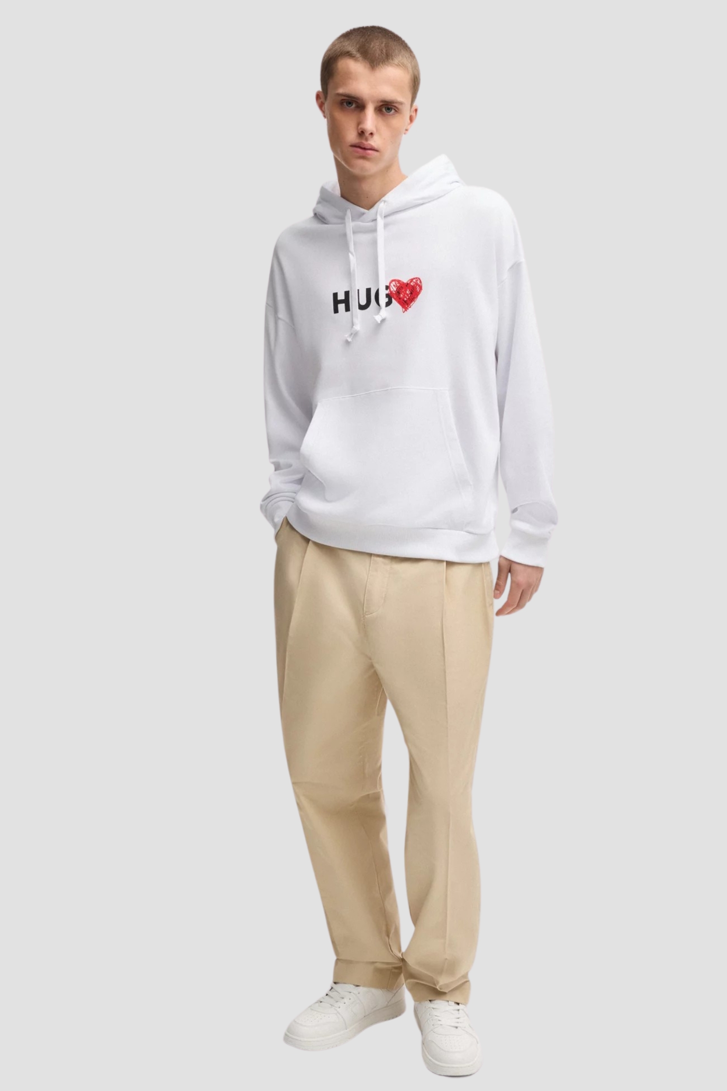 Мужское белое худи HUGO 50530577;100
