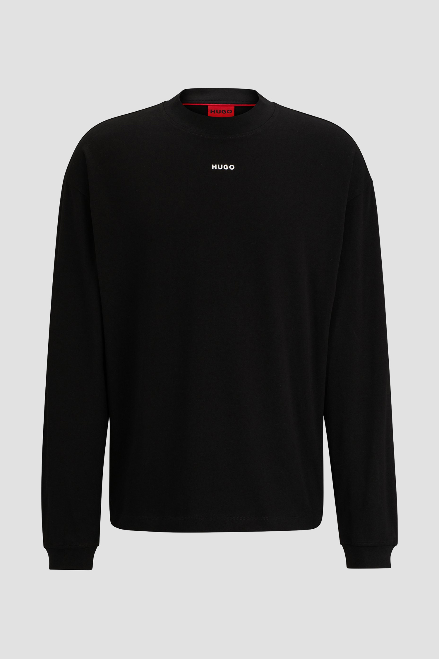 Чоловічий чорний лонгслів HUGO 50511029;001