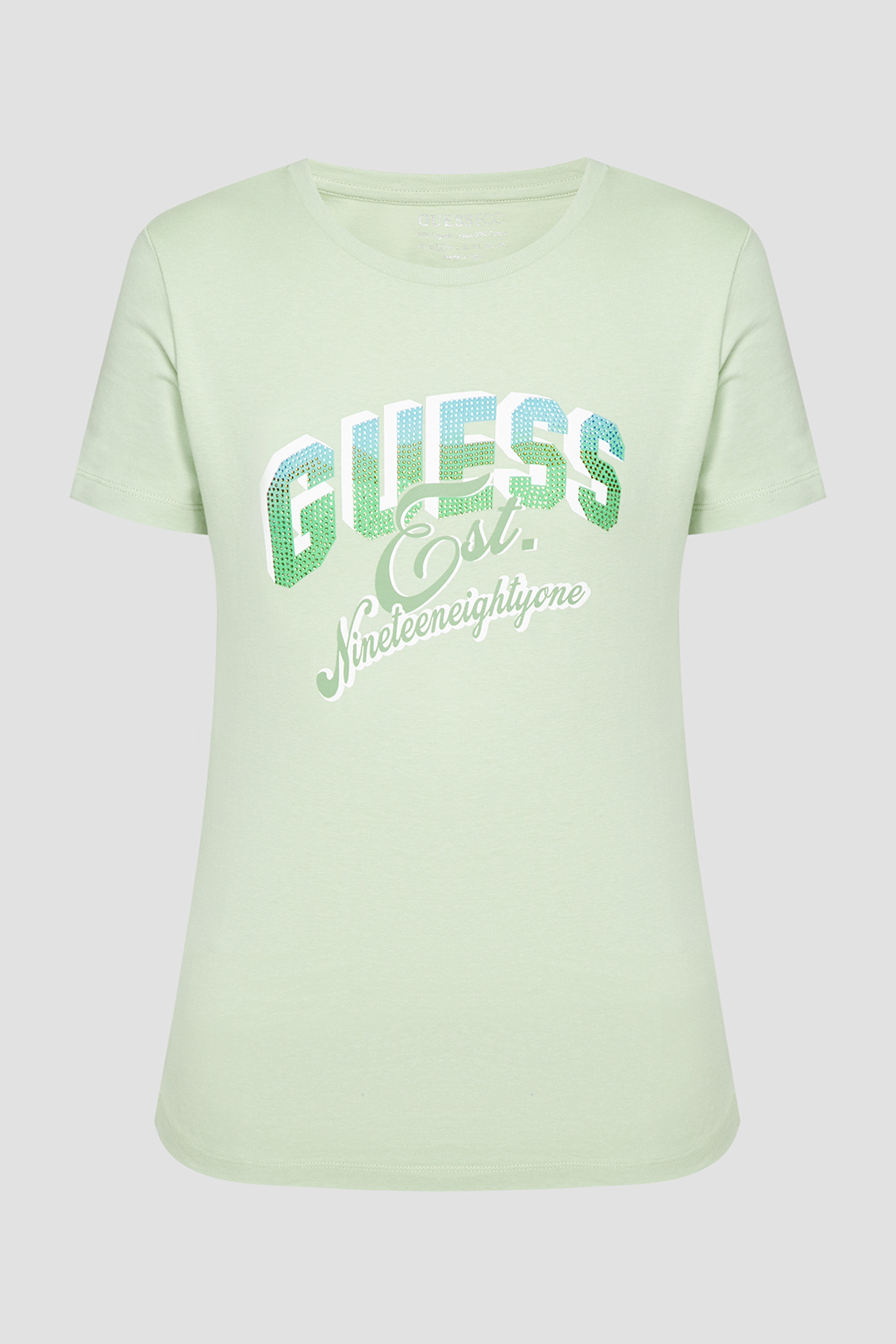 Женская мятная футболка Guess W3GI34.I3Z14;G8E7