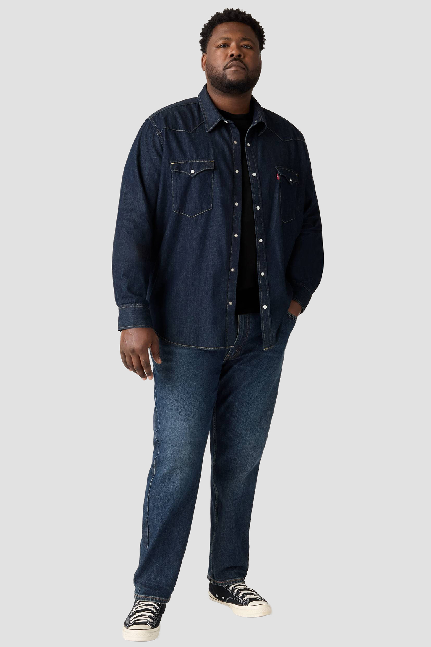 Мужские темно-синие джинсы 502™ Taper Levi’s® 59684;0171