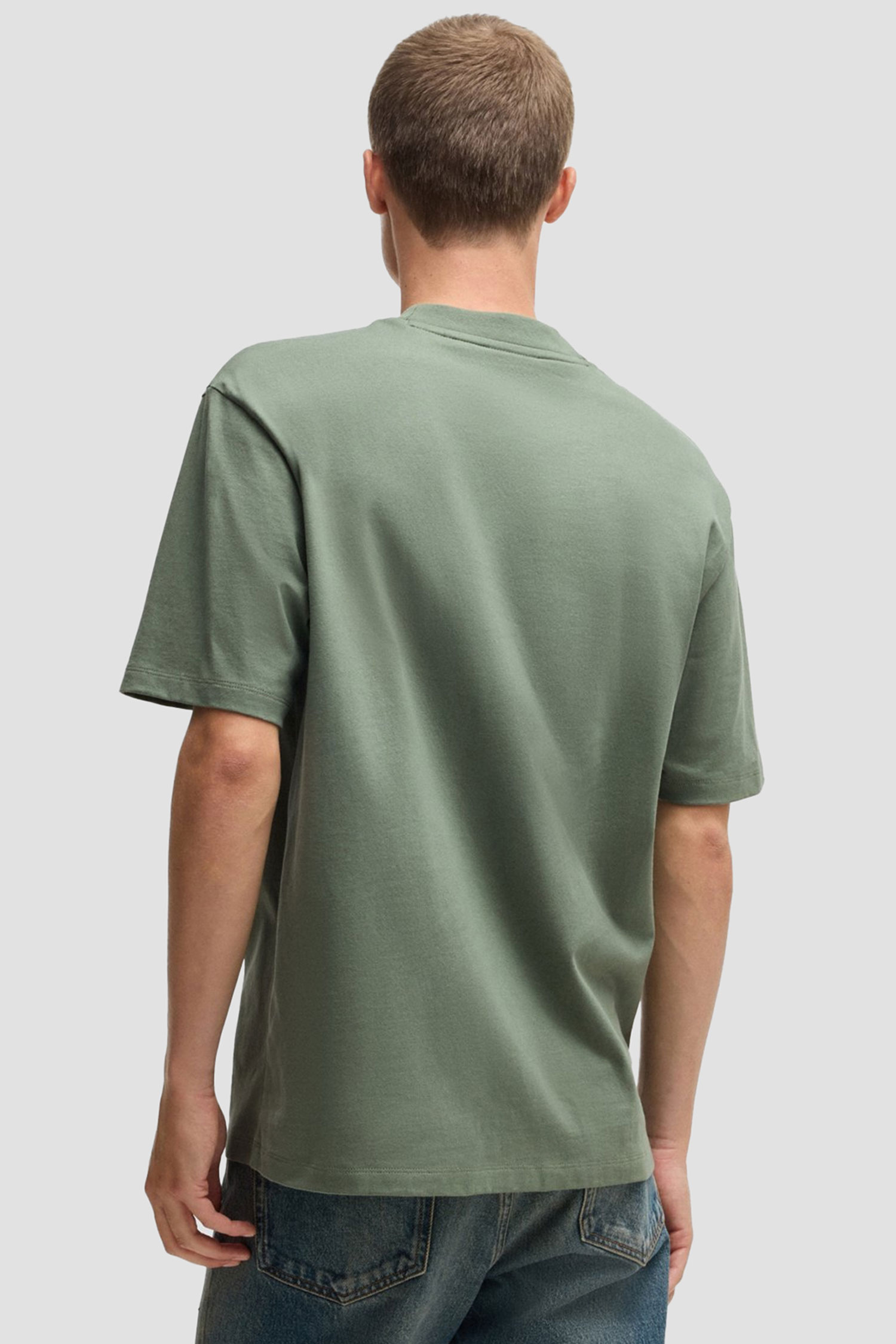 Мужская зеленая футболка HUGO 50488330;343