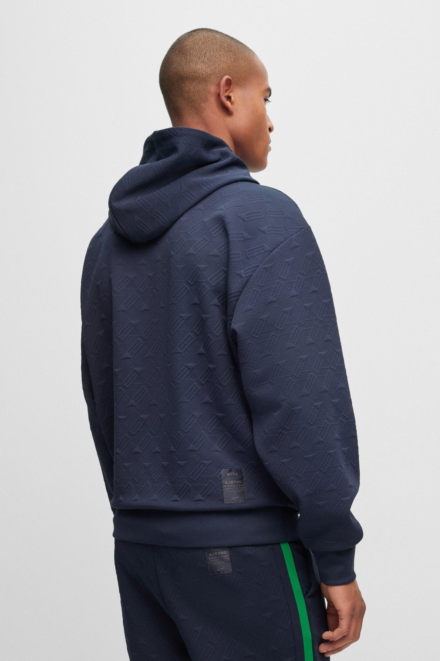 Чоловіче темно-синє худі BOSS X AJBXNG BOSS 50487659;402