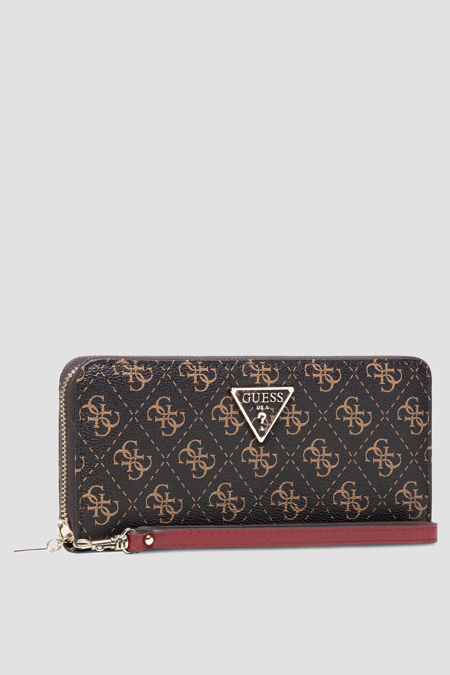 Жіночий коричневий гаманець з візерунком Guess SWQL78.79460;BRO