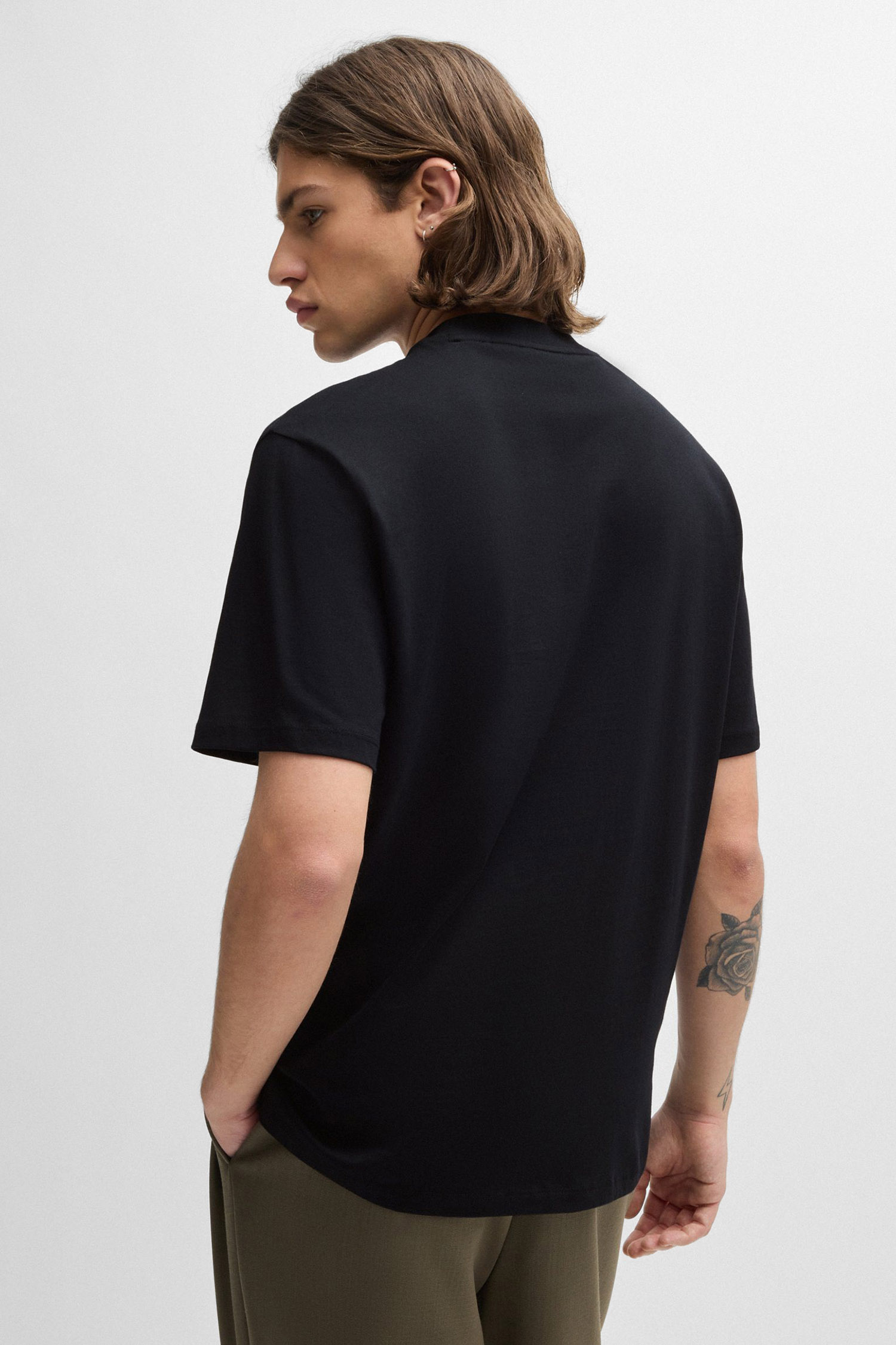 Мужская черная футболка HUGO 50516738;001