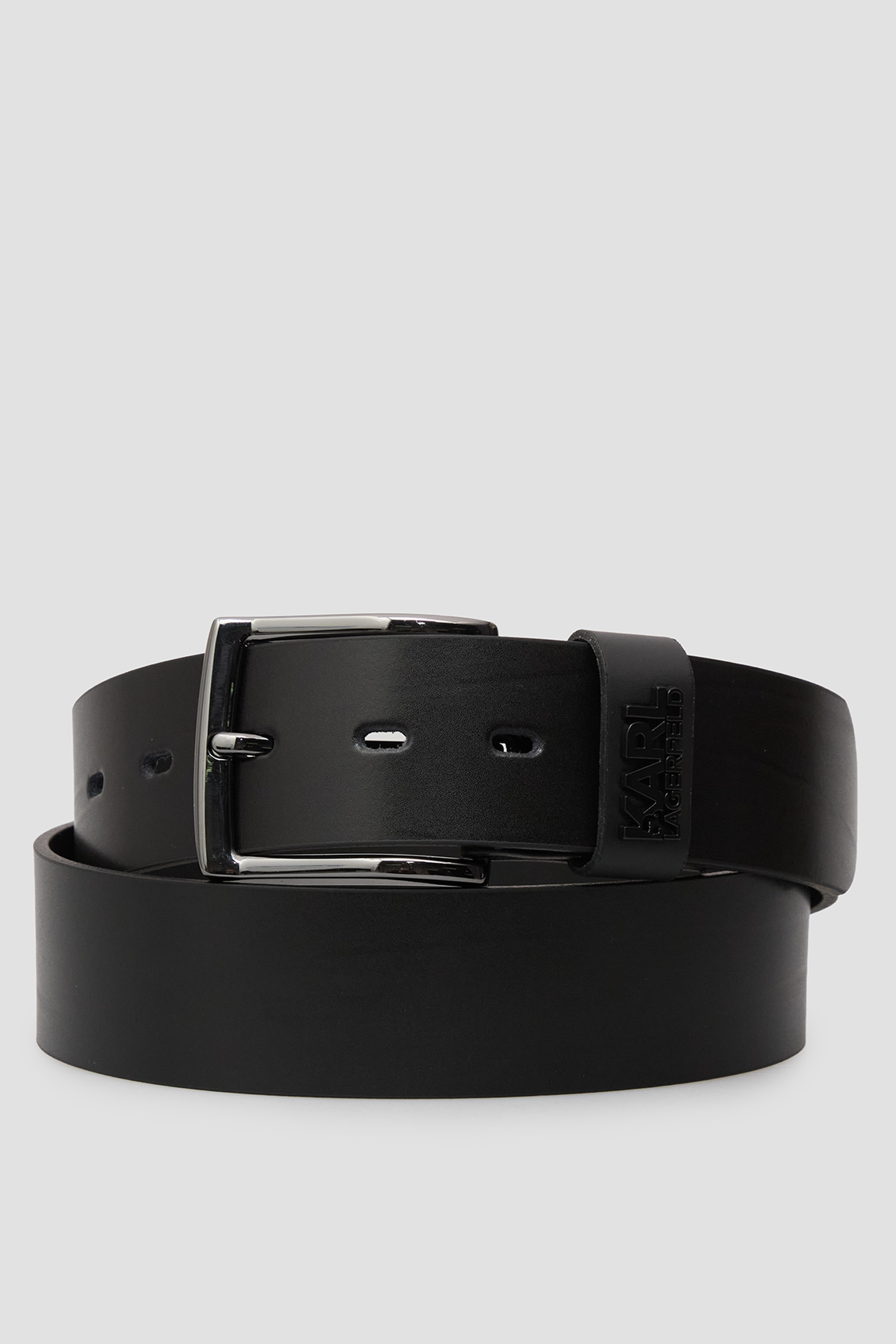 Мужской черный кожаный ремень Karl Lagerfeld 561431.815300;990
