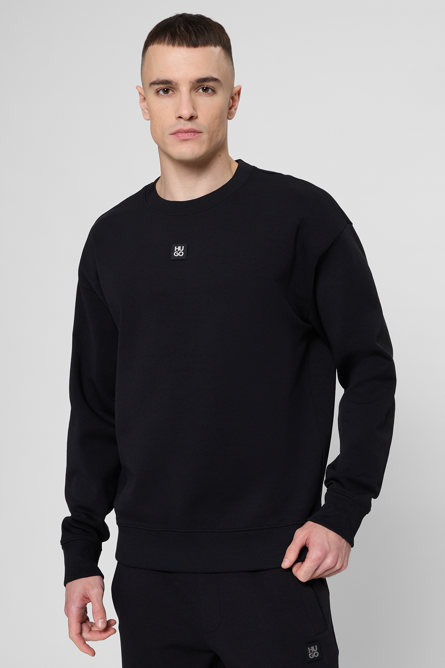 Чоловічий чорний світшот HUGO 50533689;002