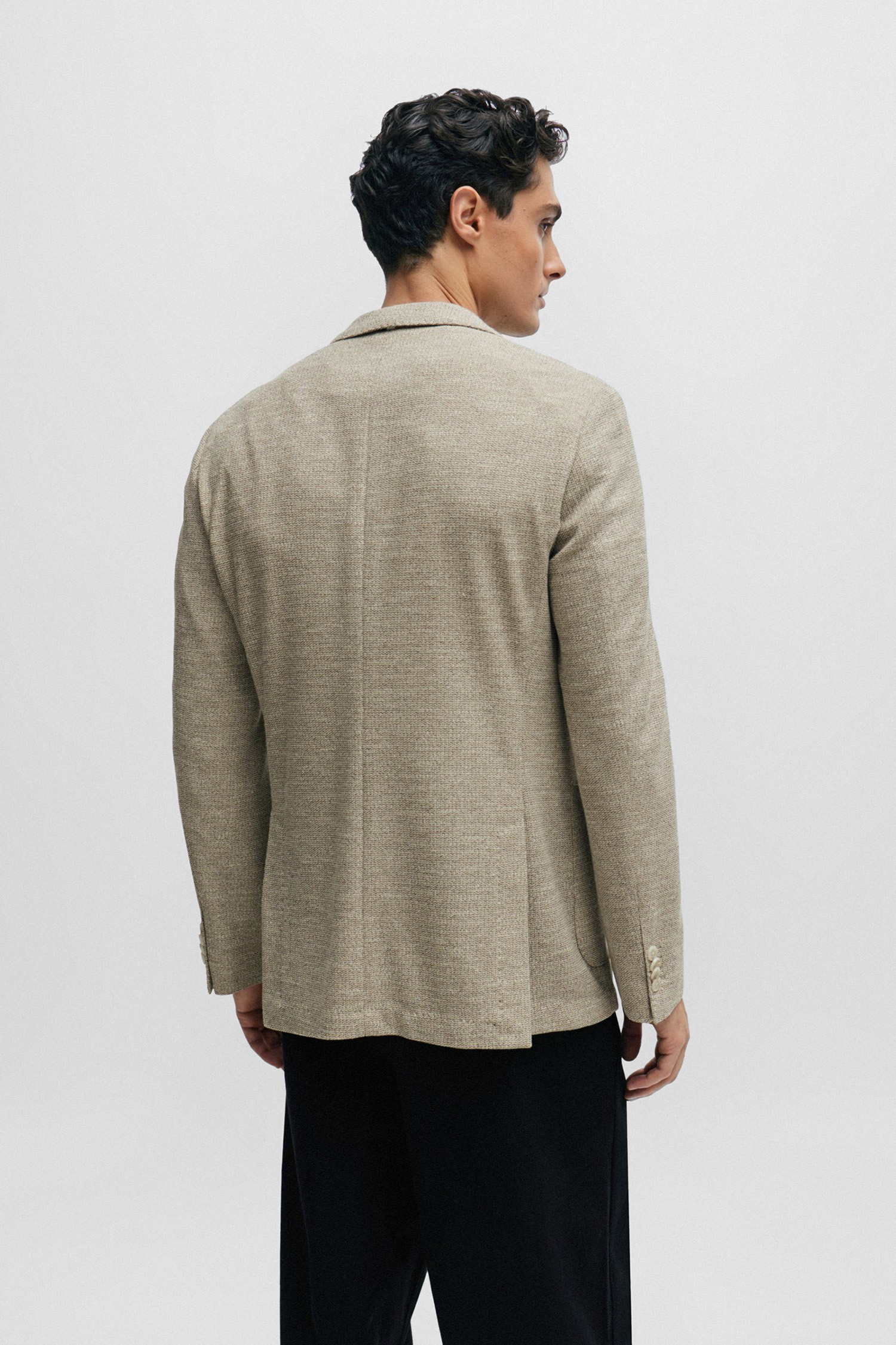 Чоловічий бежевий блейзер BOSS 50510546;271