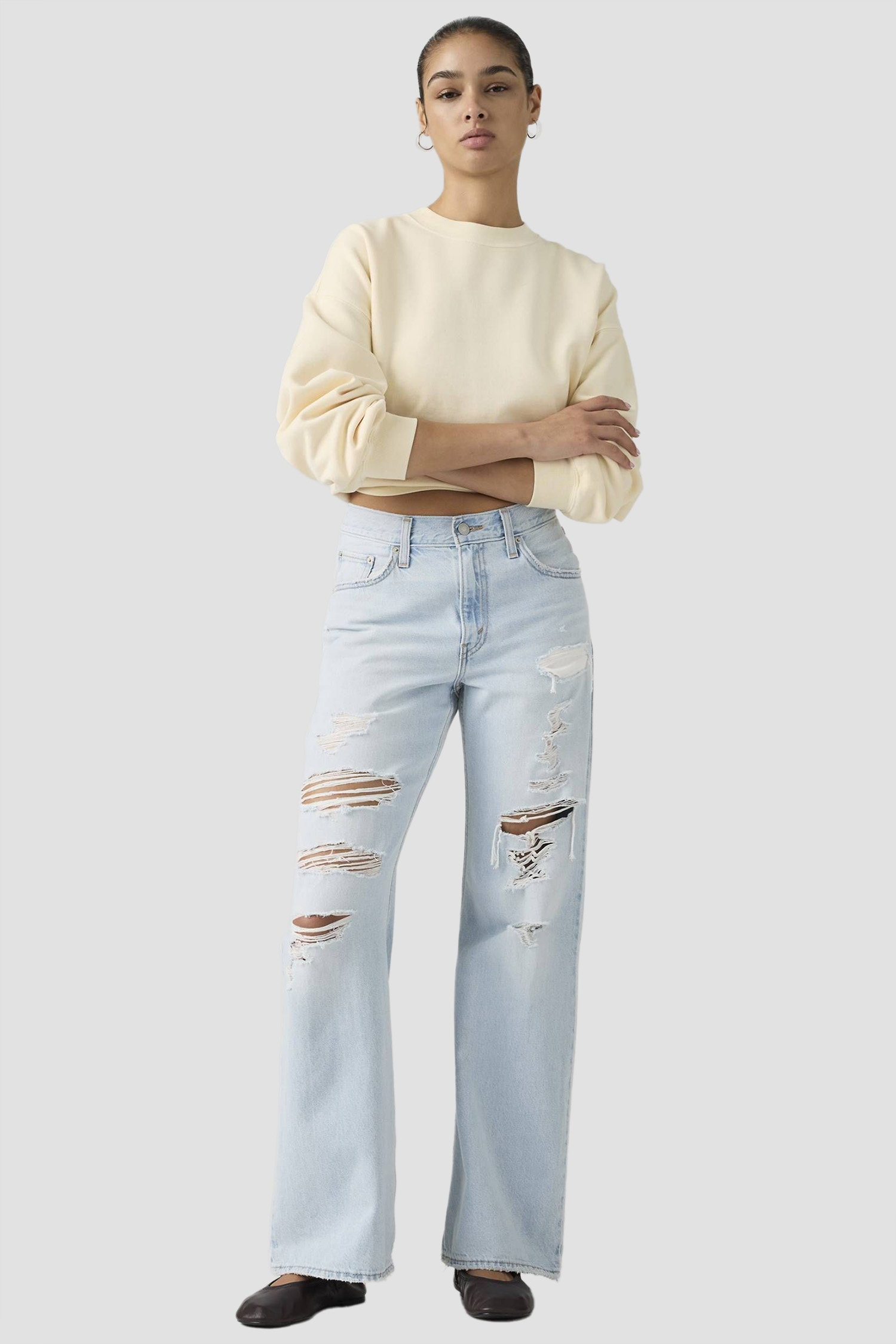 Жіночі блакитні джинси Loose Boot Levi’s® 005DO;0009