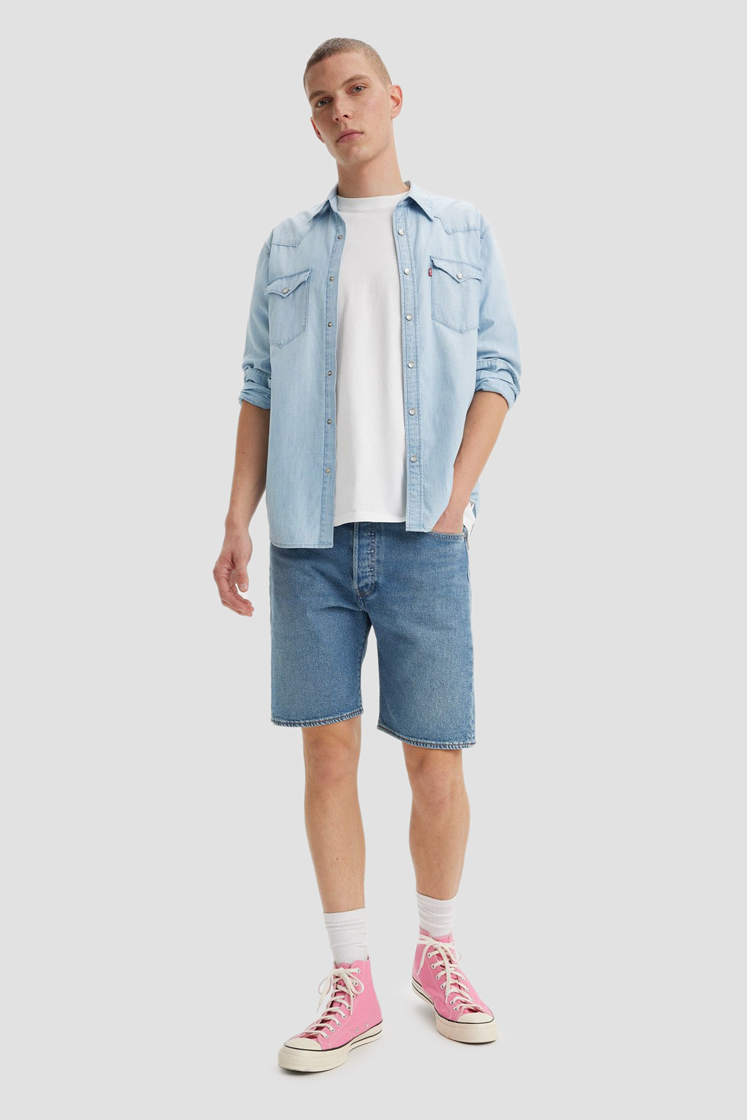 Мужские синие джинсовые шорты 501® Levi’s® 36512;0235