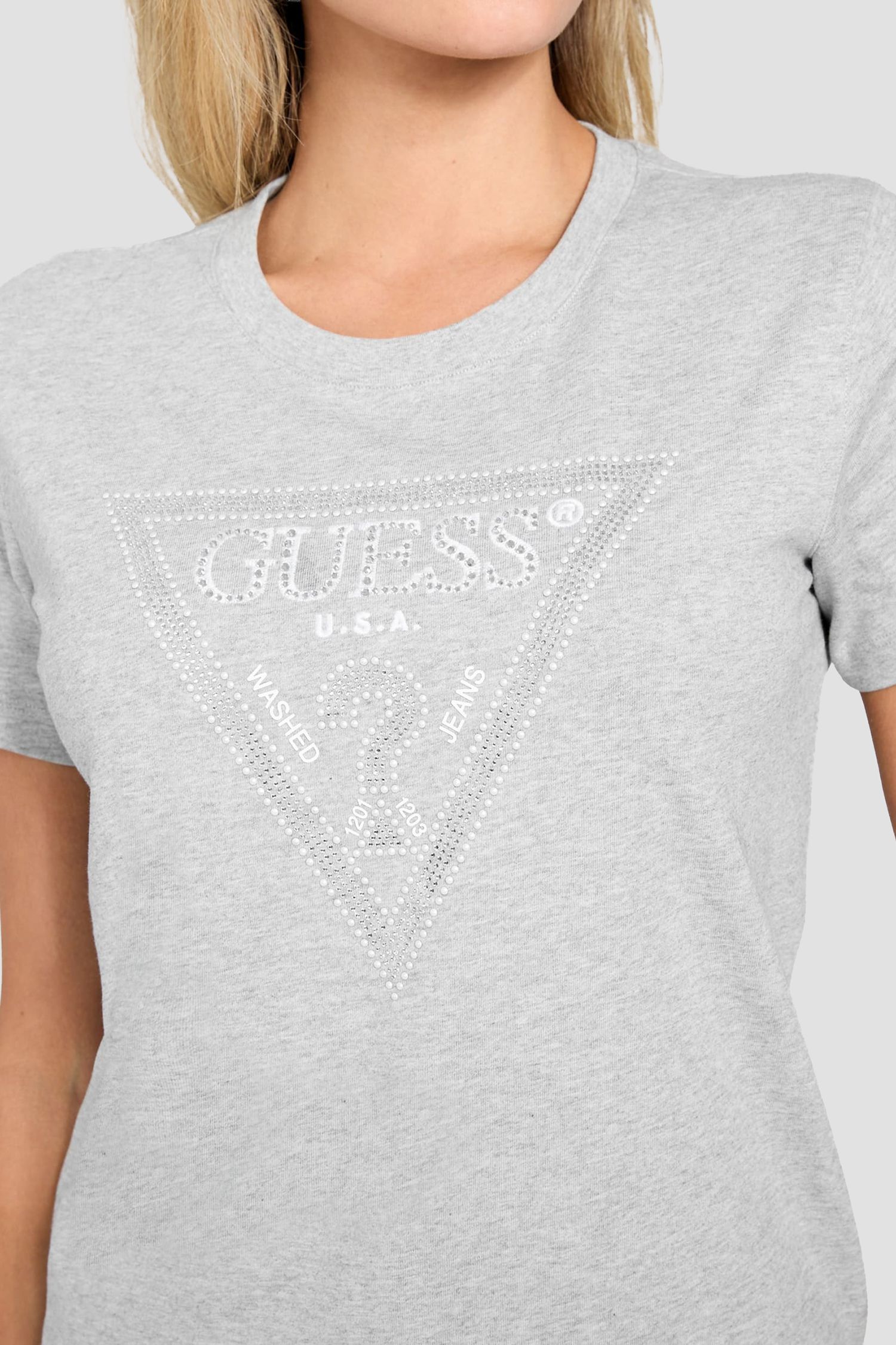 Женская серая футболка Guess W5BI18.I3Z14;LMGY