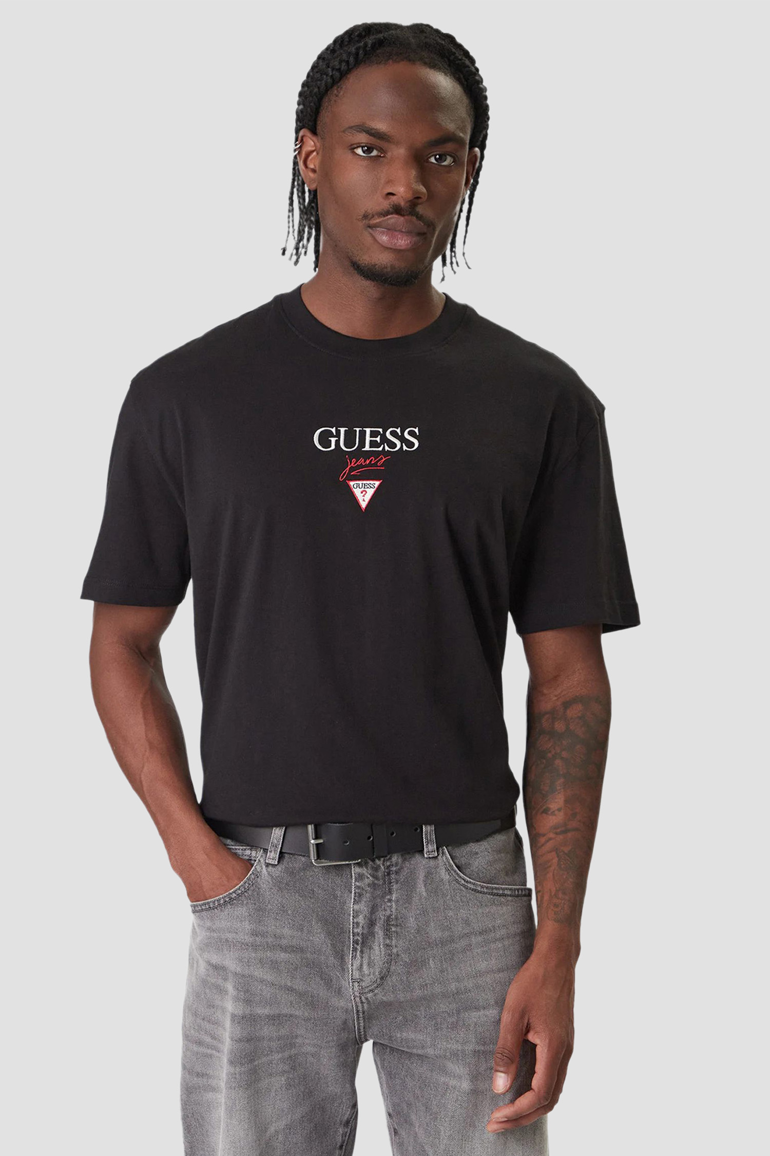 Чоловіча чорна футболка Guess Jeans M6RI45.K8HM0;JBLK