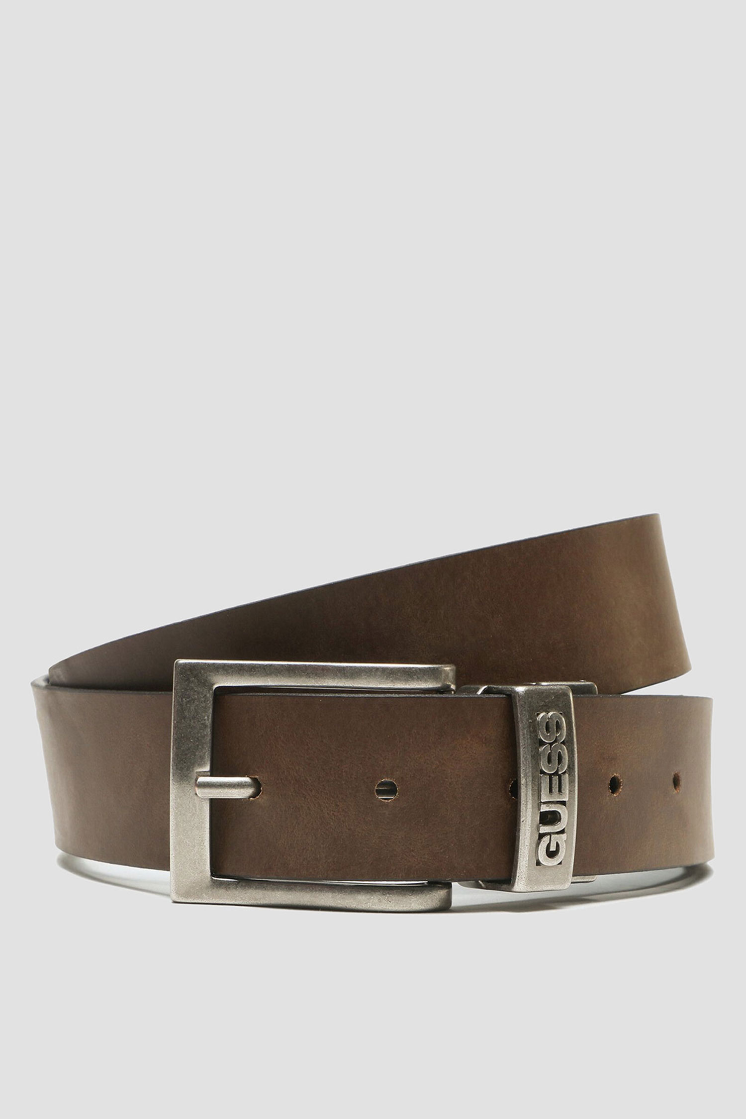 Мужской двусторонний кожаный ремень с узором Guess M3BZ32.L0TU0;JBLK