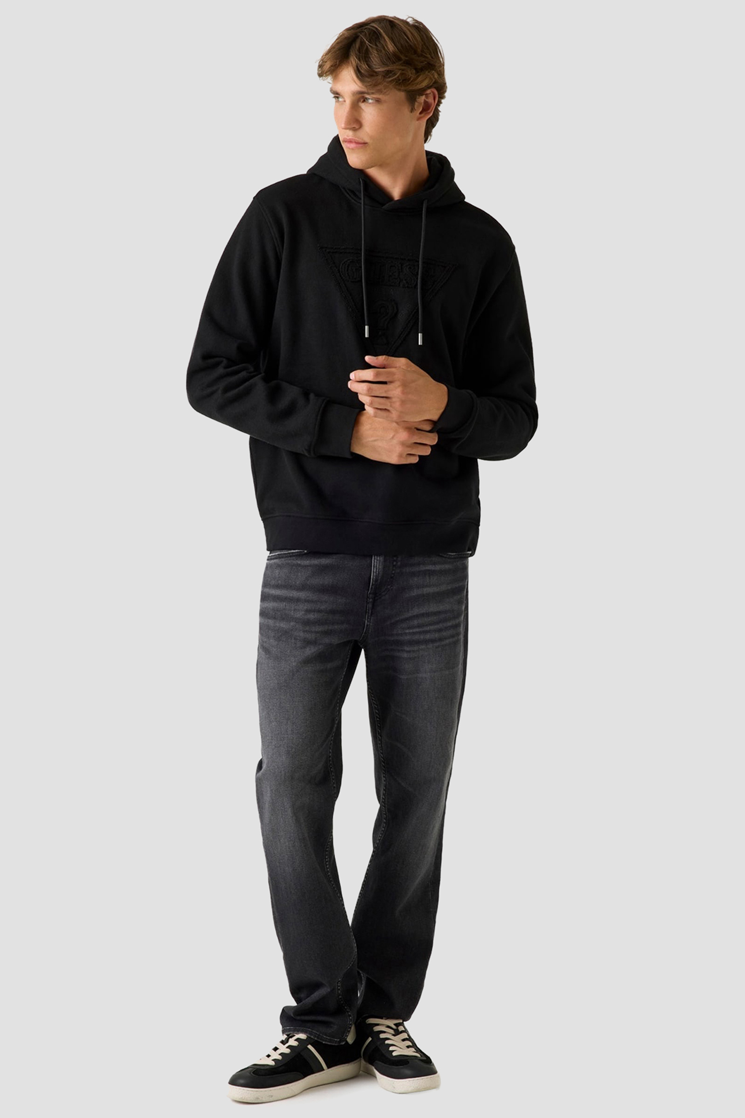 Мужское черное худи Guess M5BQ04.K0961;JBLK