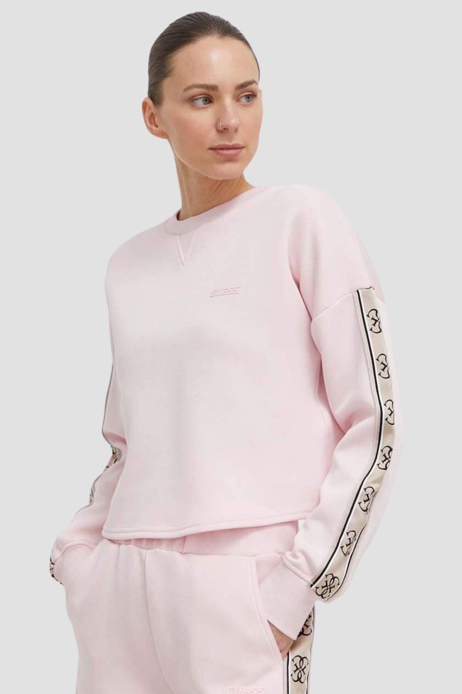 Женский розовый свитшот Guess V3BQ16.KB3P2;G615