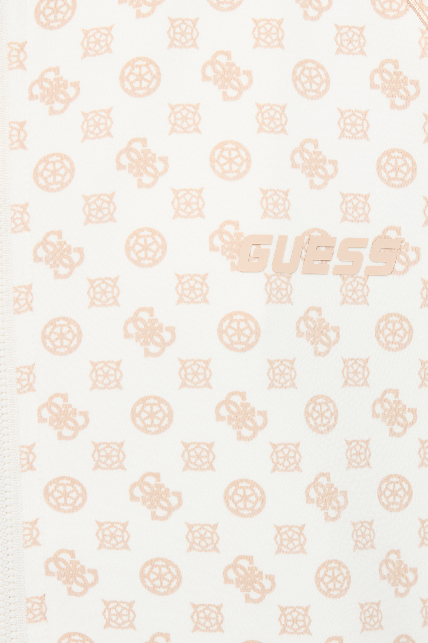 Женская белая кофта на молнии с узором Guess V5YQ03.KB212;P0OR