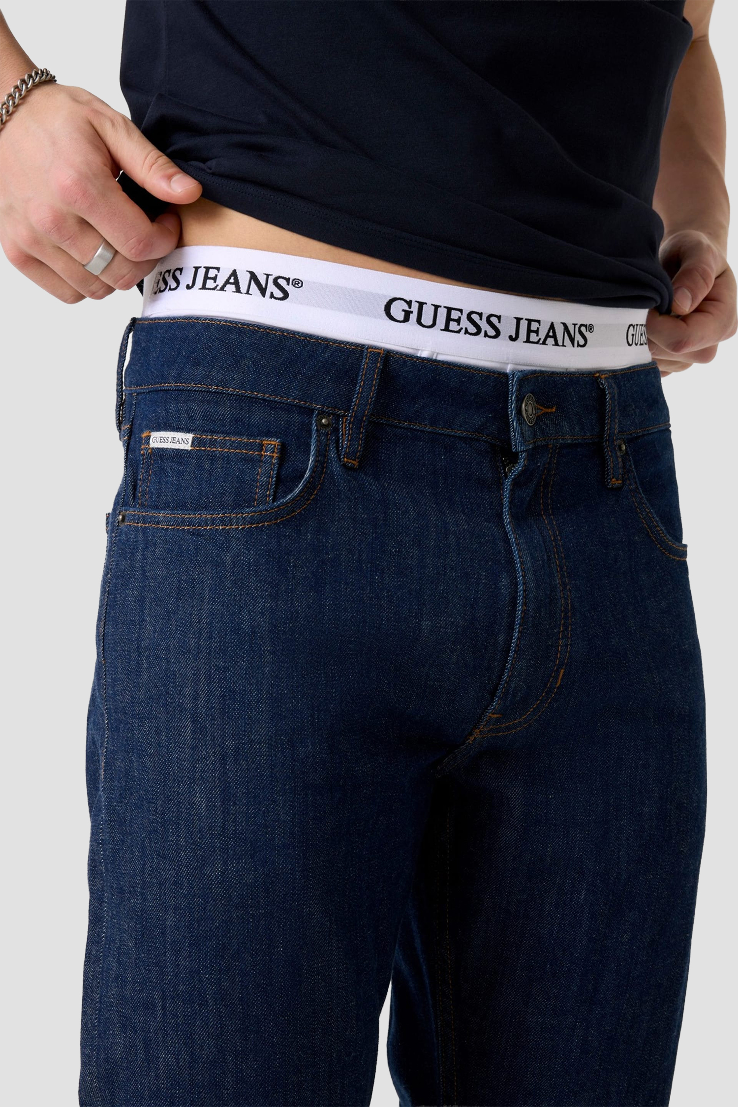 Мужские темно-синие джинсы Guess Jeans M6RA1B.D002G;GDRK