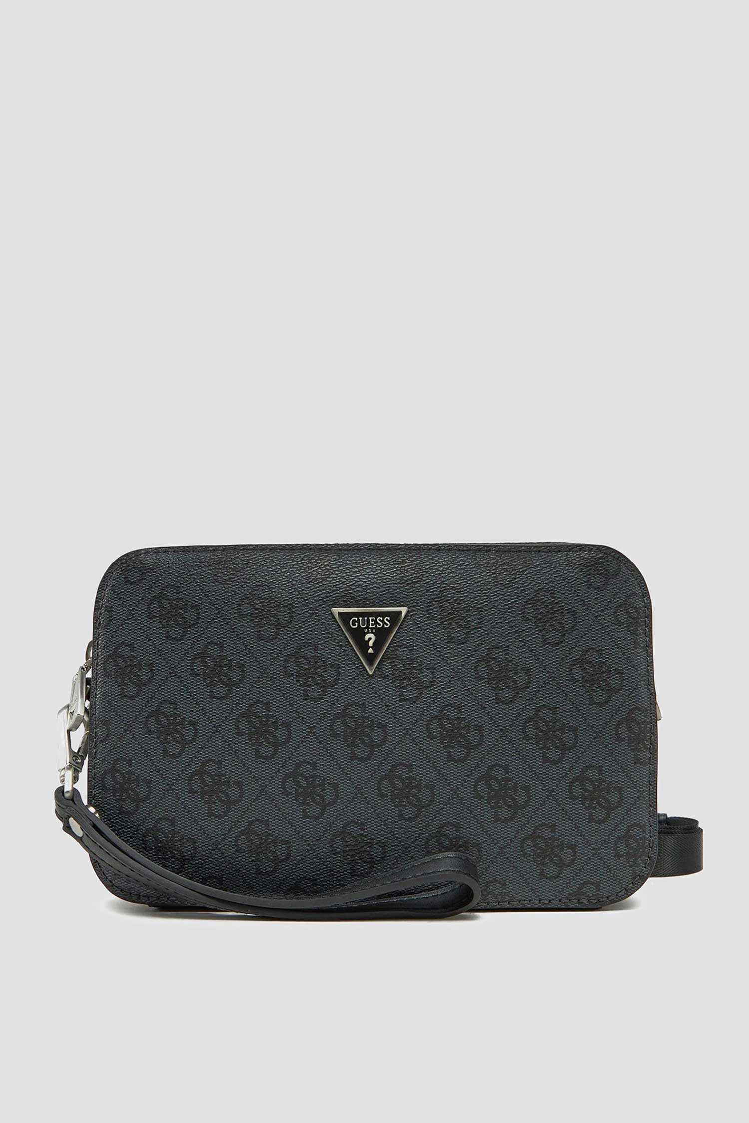Мужская черная сумка с узором Guess PMMILO.P5245;BLA