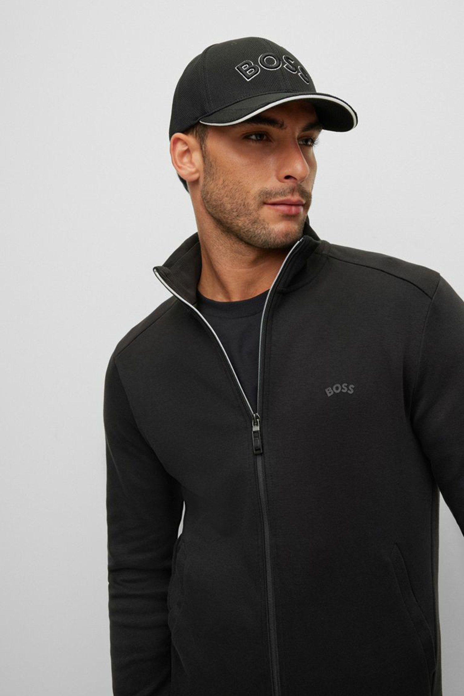 Мужская черная кепка BOSS 50468264;001