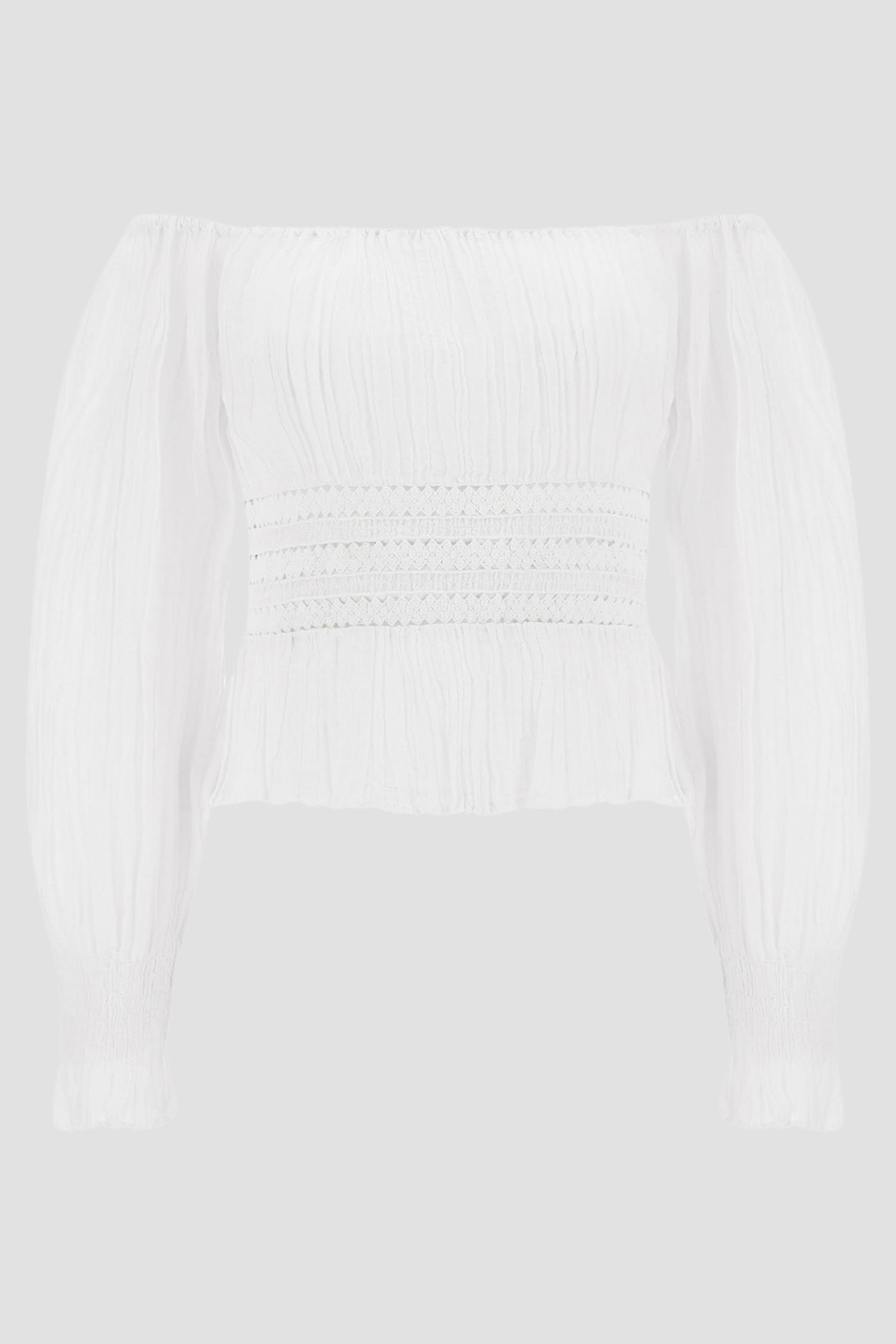 Женский белый топ Guess W2BH55.WE340;G011