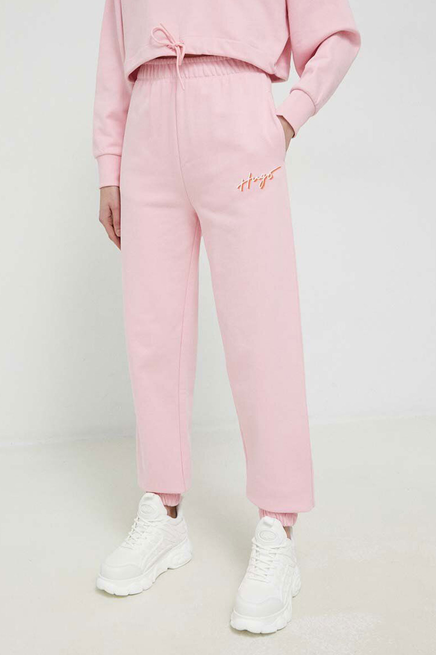 Женские розовые спортивные брюки HUGO 50487388;685